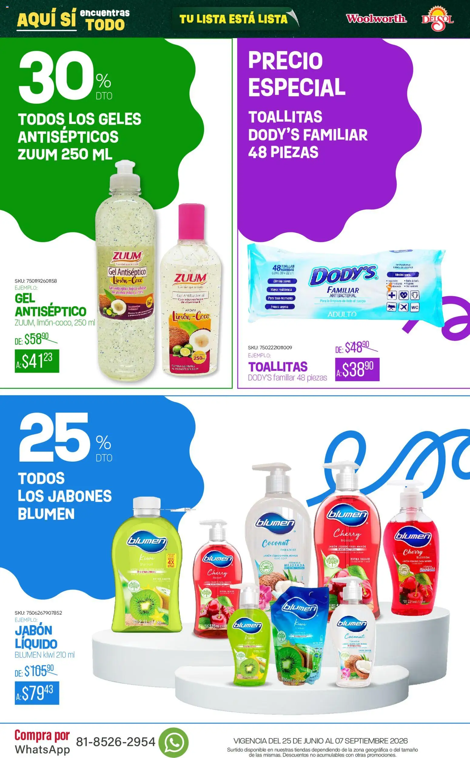 Vista previa las ofertas de la tienda Del Sol y Woolworth - Del Sol y Woolworth catálogo Back To School desde el 25/06/2026 