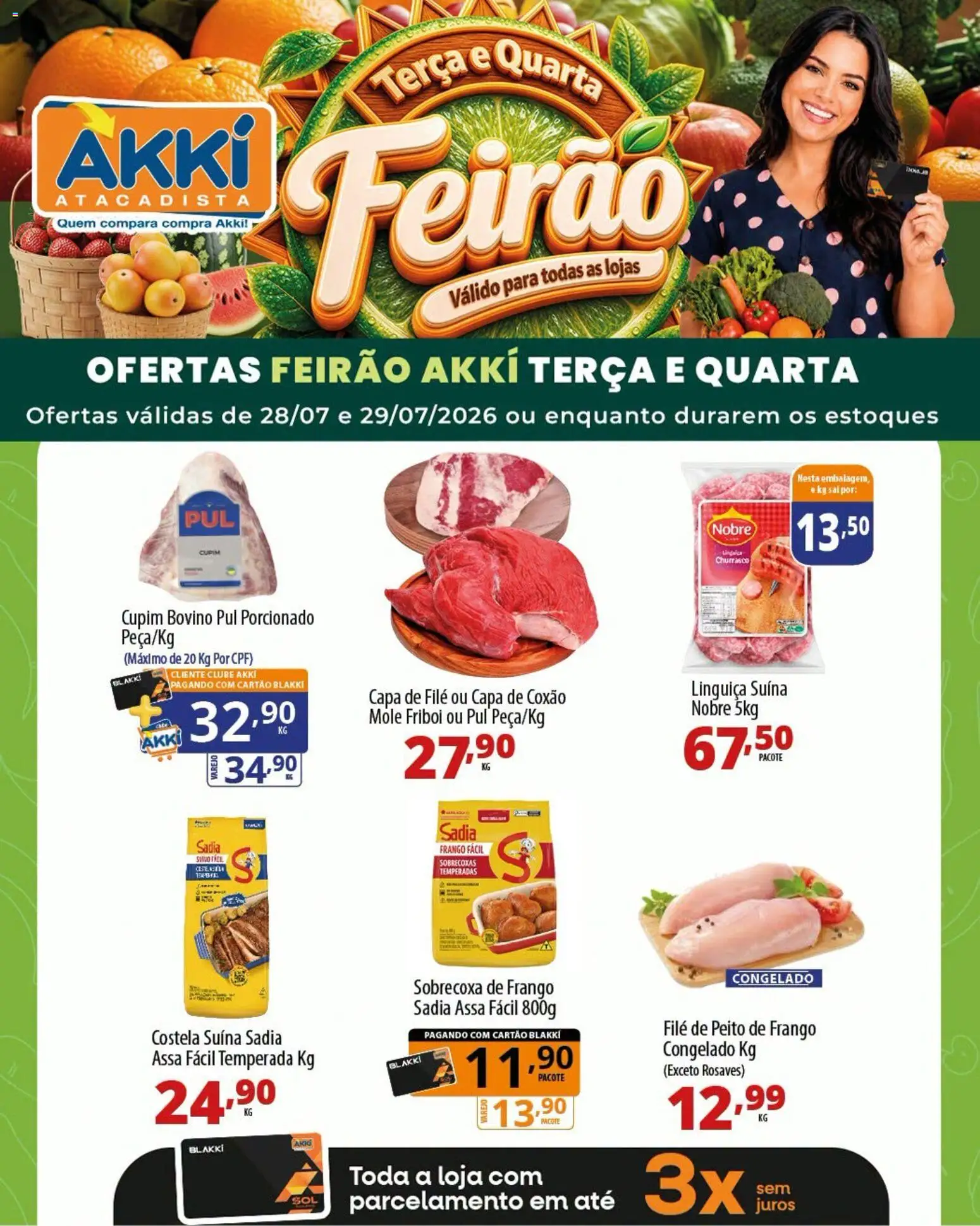 Pré-Visualização do folheto "Akki Atacadista ofertas Feirão" da loja Akki Atacadista válido a partir de 28/07/2026