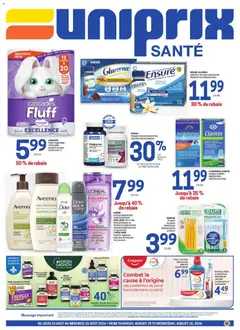 Preview of leaflet Uniprix - Uniprix Sante from shop Uniprix is valid from Aug 20, 2026
