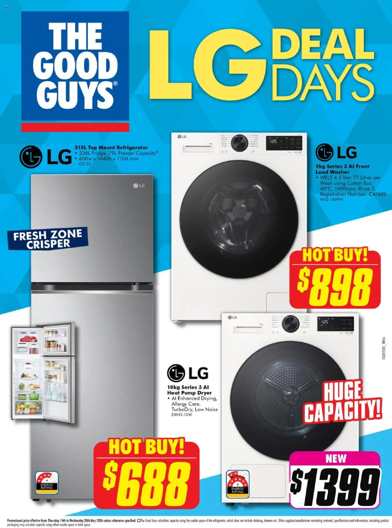 Preview of catalogue The Good Guys LG Deal Days from shop The Good Guys valid 13/05/2026