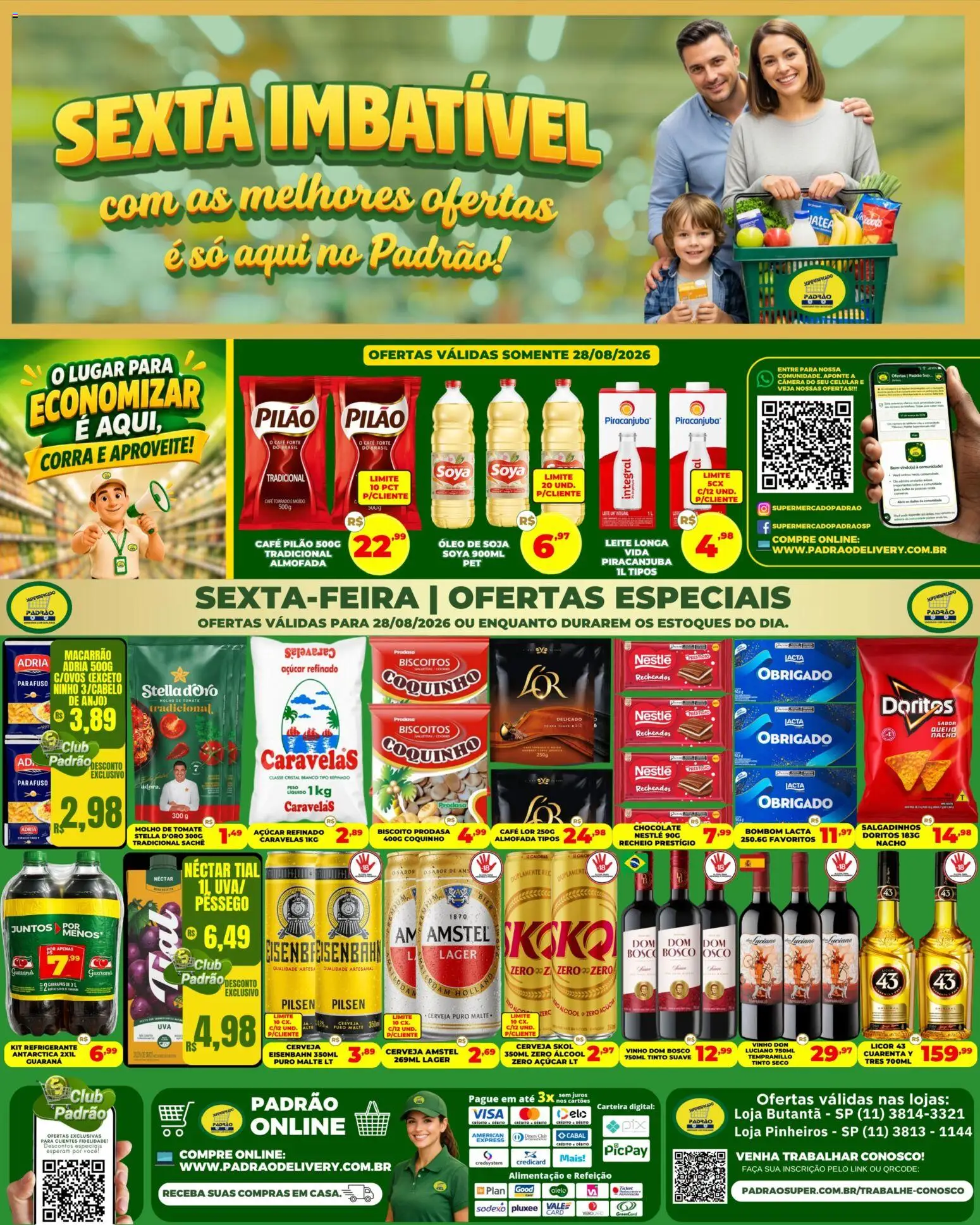 Pré-Visualização do folheto "Supermercado Padrão ofertas Sexta Imbatível" da loja Supermercado Padrão válido a partir de 28/08/2026