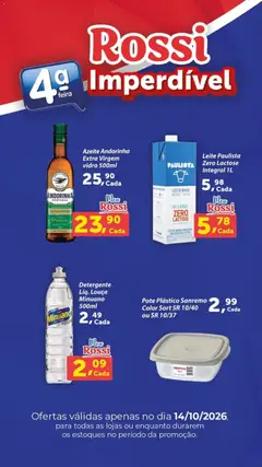 Pré-Visualização do folheto "Rossi Supermercados ofertas Imperdível" da loja Rossi Supermercados válido a partir de 14/10/2026