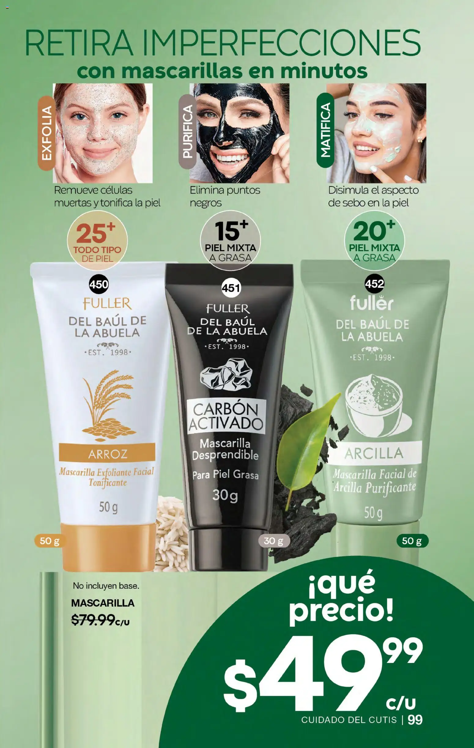 Vista previa las ofertas de la tienda Fuller - Fuller campaña 9 2026 desde el 05/08/2026 - Arroz, Carbón activado, Mascarillas, Mascarilla, Exfoliante, Exfoliante facial
