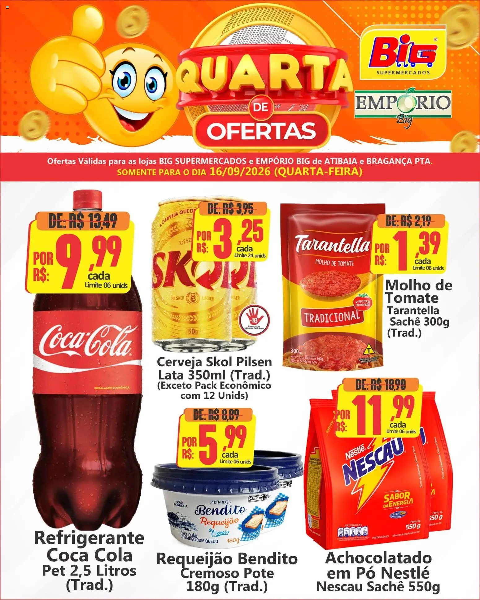Pré-Visualização do folheto "Big Supermercados ofertas do Dia" da loja Big Supermercados válido a partir de 16/09/2026