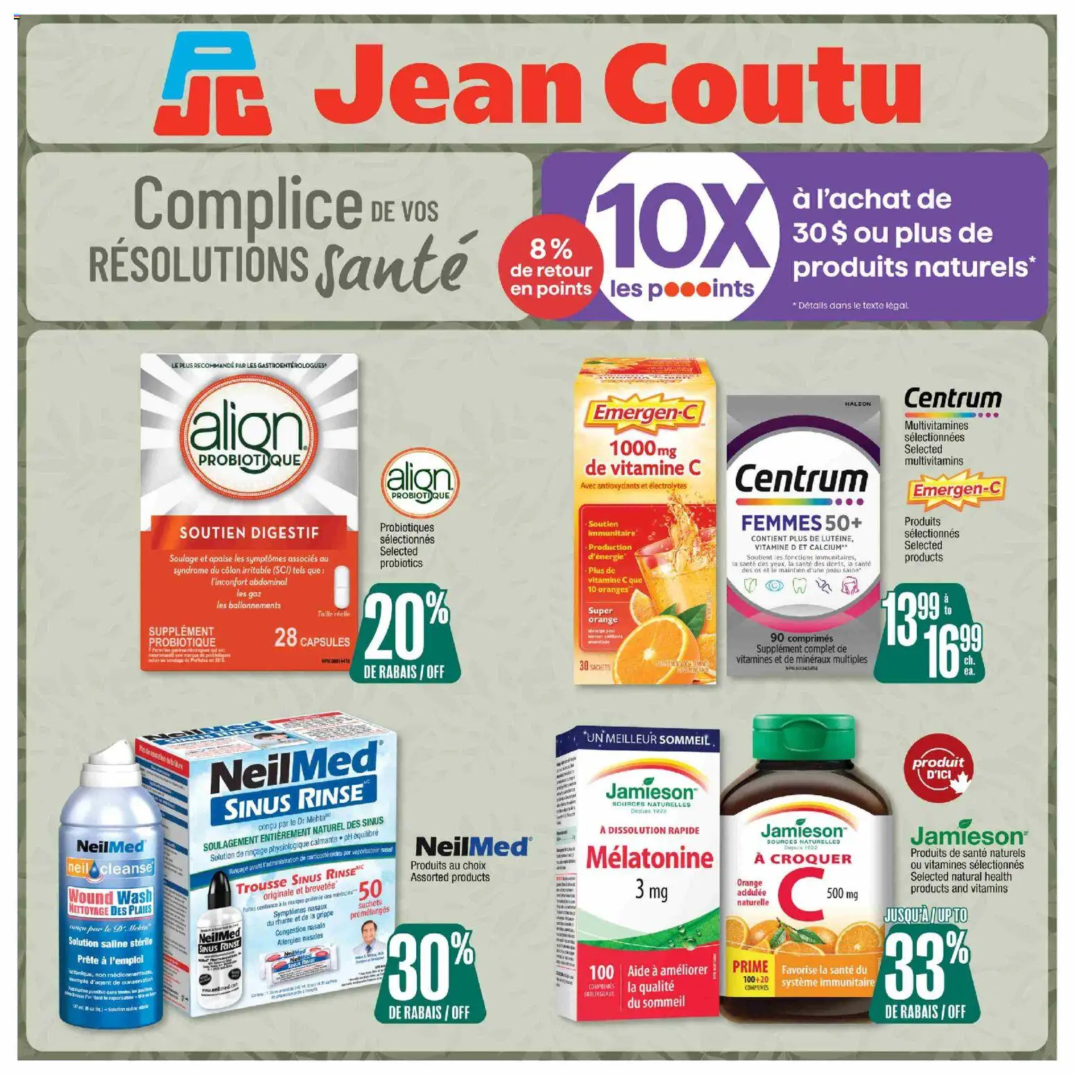 Preview of leaflet Jean Coutu circulaire - Produit Naturel from shop Jean Coutu is valid from May 07, 2026