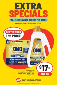 Preview of catalogue IGA Extra Specials WA from shop IGA valid 28/10/2026