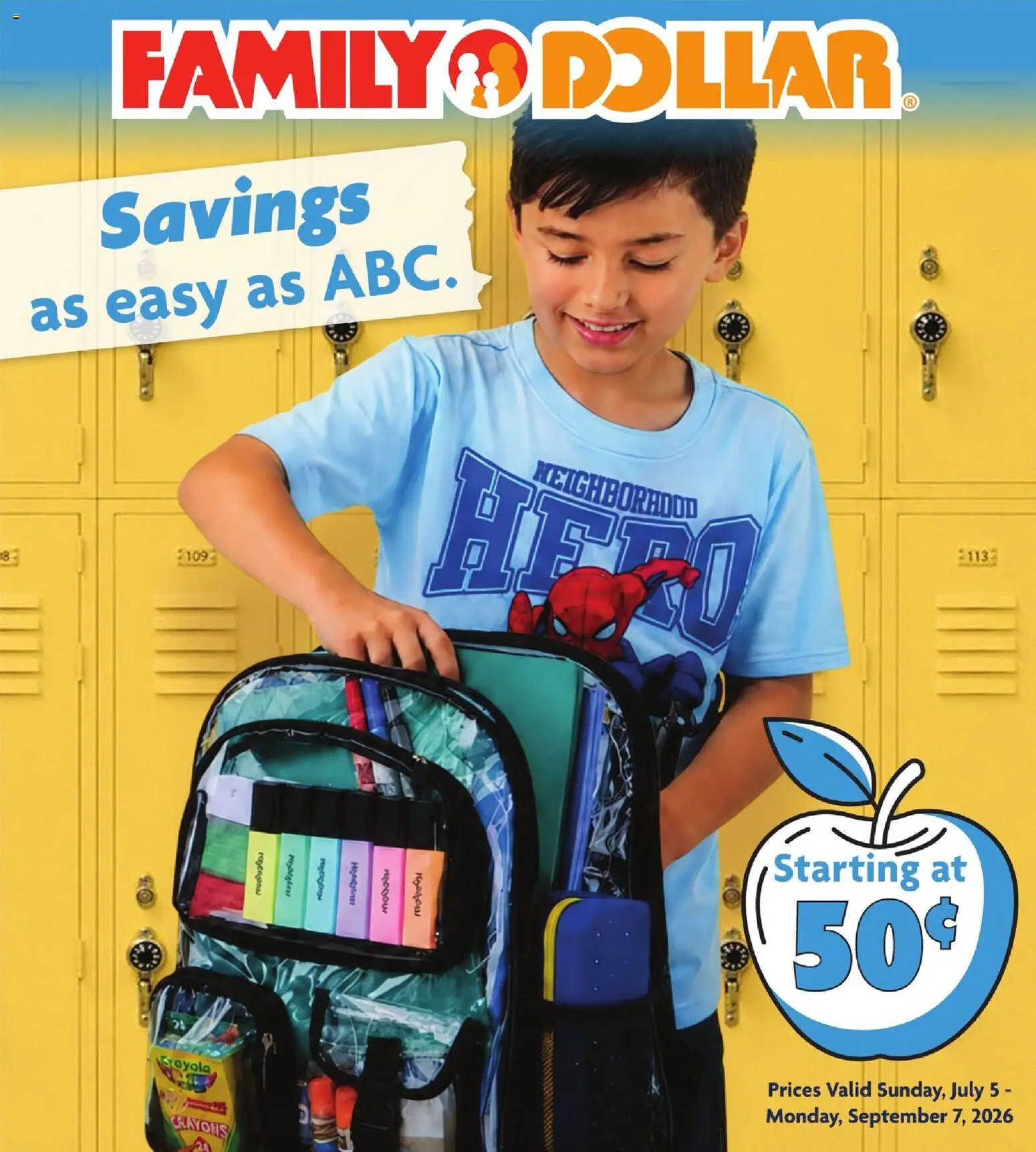 Ad Preview of Family Dollar Family Dollar Back to School Book from 07/05/2026