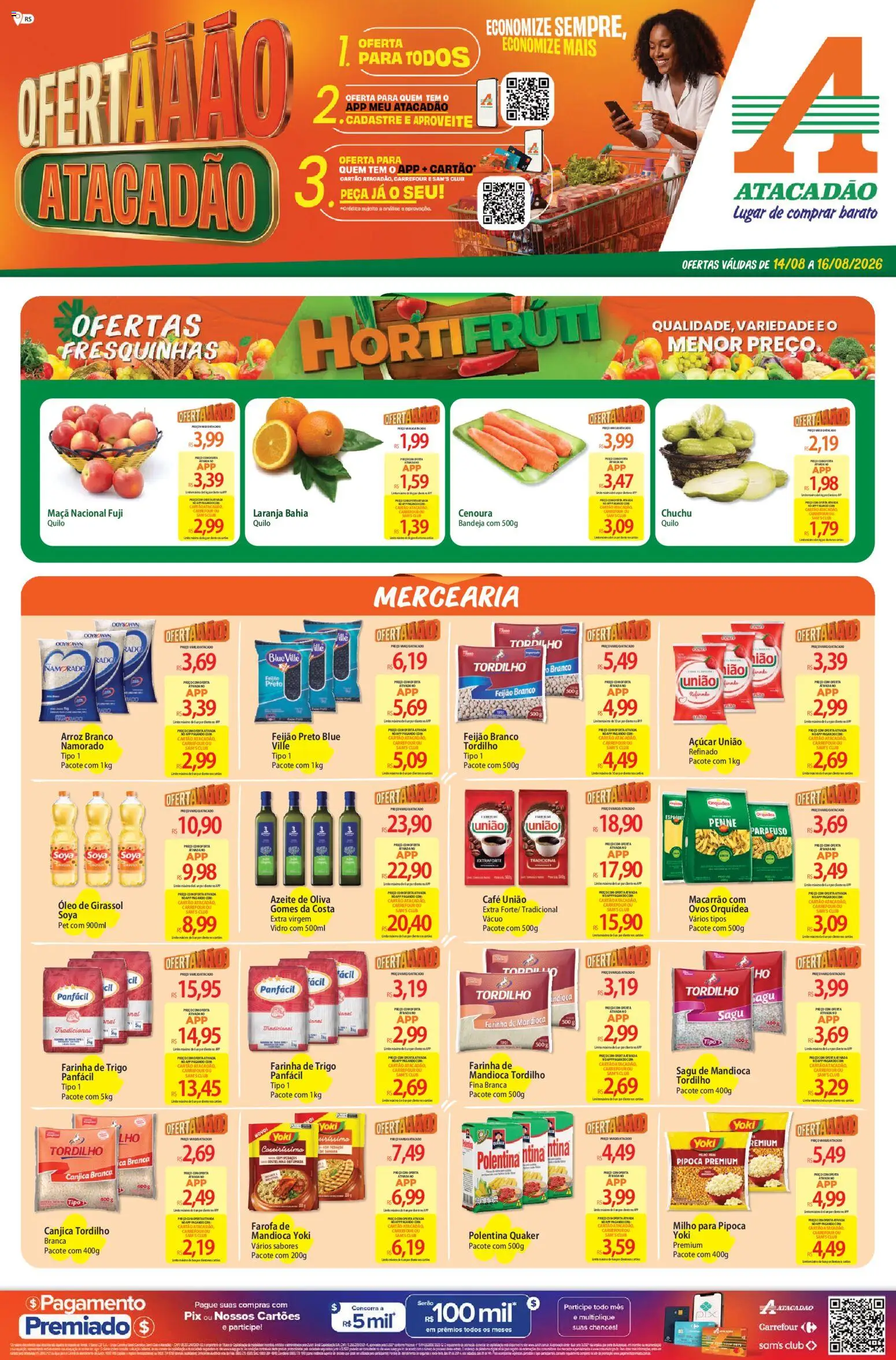 Pré-Visualização do folheto "Atacadão ofertas - RS" da loja Atacadão válido a partir de 14/08/2026