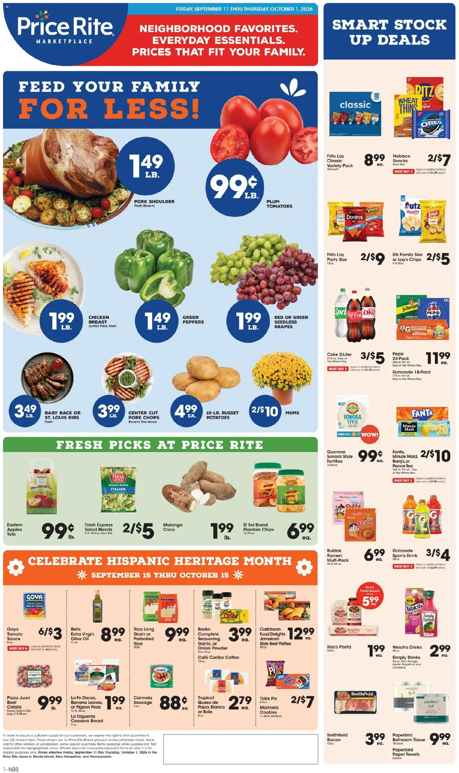 Ad Preview of Price Rite Price Rite Weekly Ad from 09/11/2026
