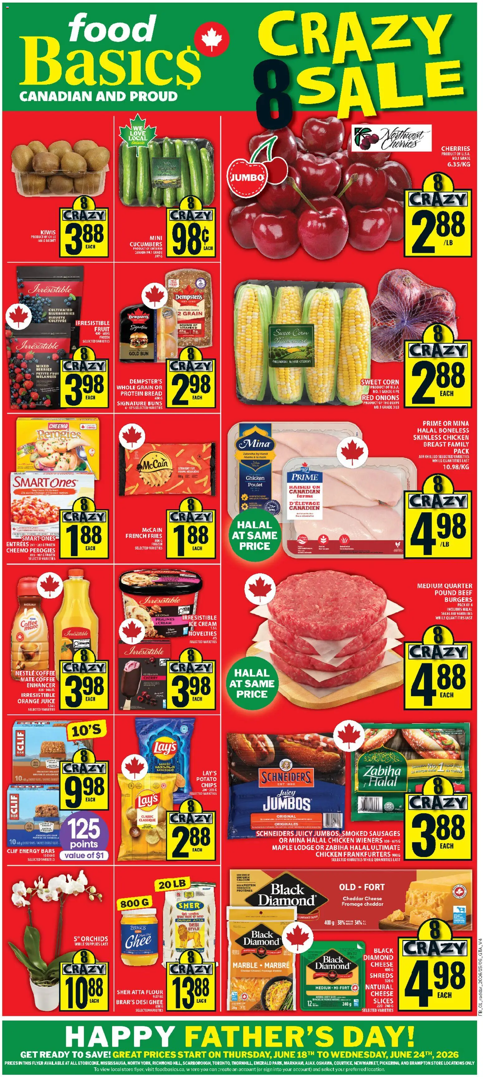 Preview of leaflet Food Basics weekly flyer - Ajax from shop Food Basics is valid from Jun 18, 2026