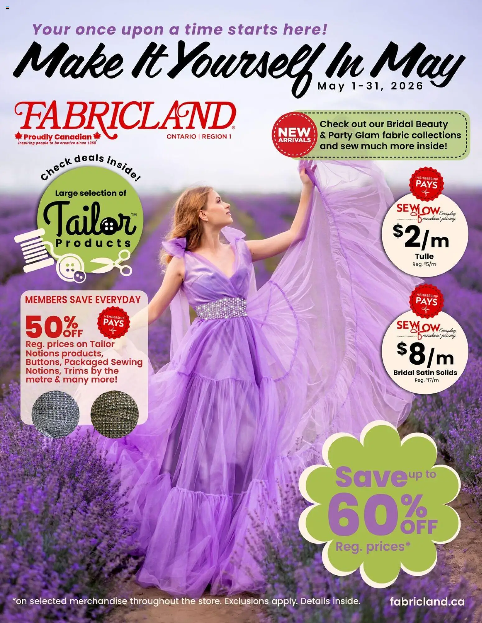 Preview of leaflet Fabricland weekly flyer / circulaire from shop Fabricland is valid from May 01, 2026