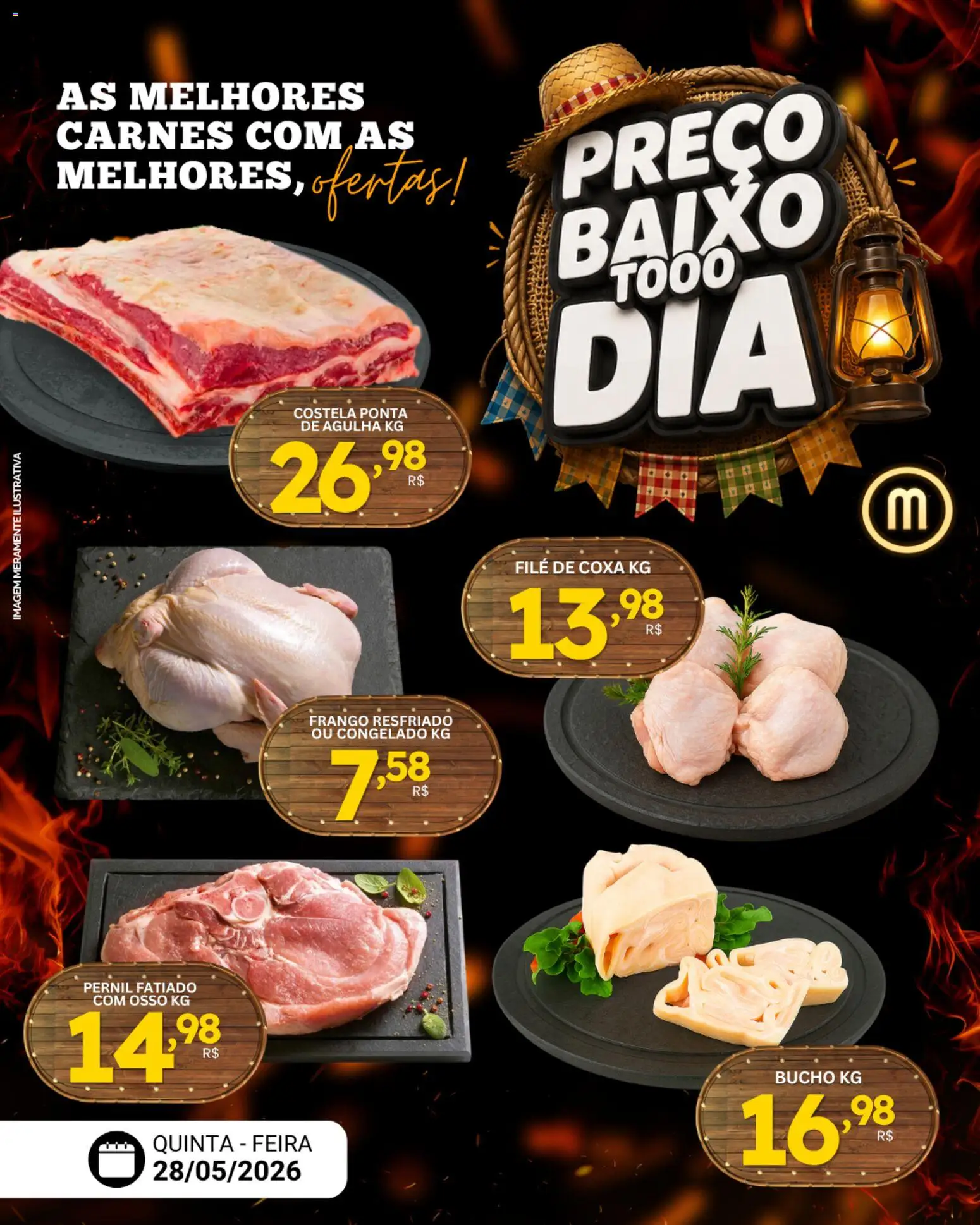 Pré-Visualização do folheto "Mercadão Atacadista ofertas Carne" da loja Mercadão Atacadista válido a partir de 28/05/2026