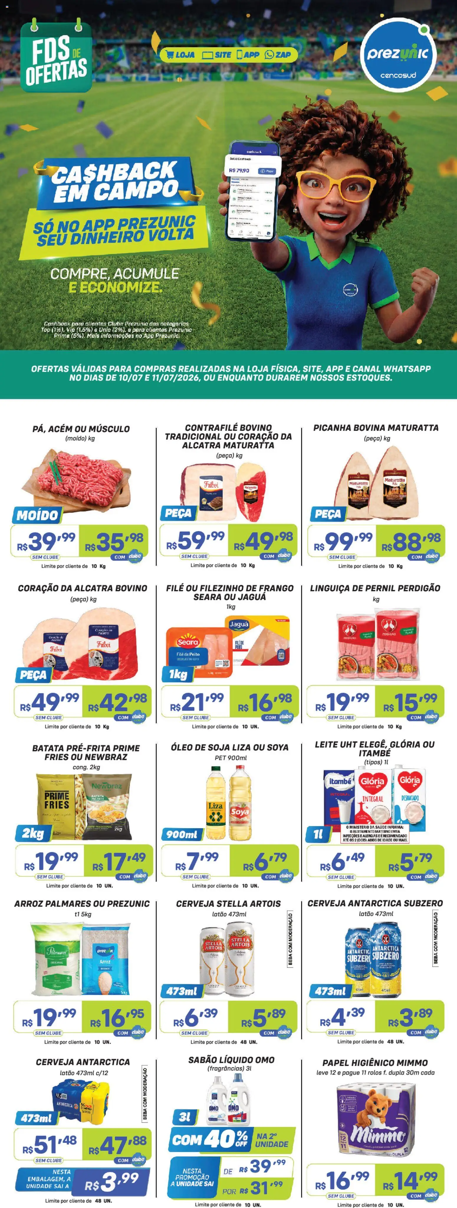 Pré-Visualização do folheto "Prezunic ofertas" da loja Prezunic válido a partir de 10/07/2026