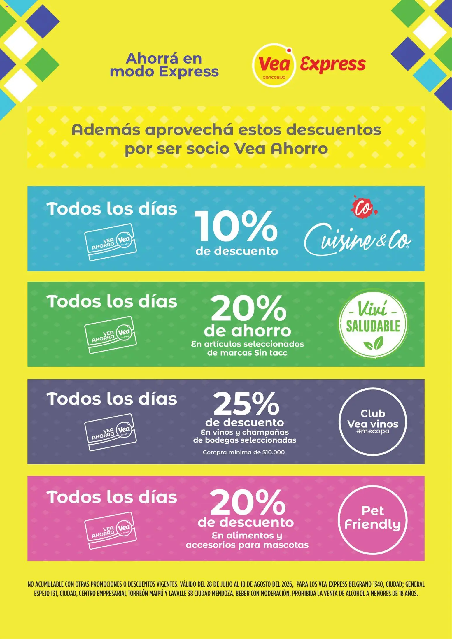 Vista previa del folleto de la tienda Vea válido desde el 28/07/2026 - Espejo, Alcohol, Alimentos