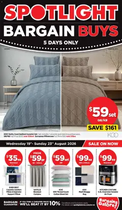 Preview of catalogue Spotlight Bargain Buys from shop Spotlight valid 19 Aug 2026