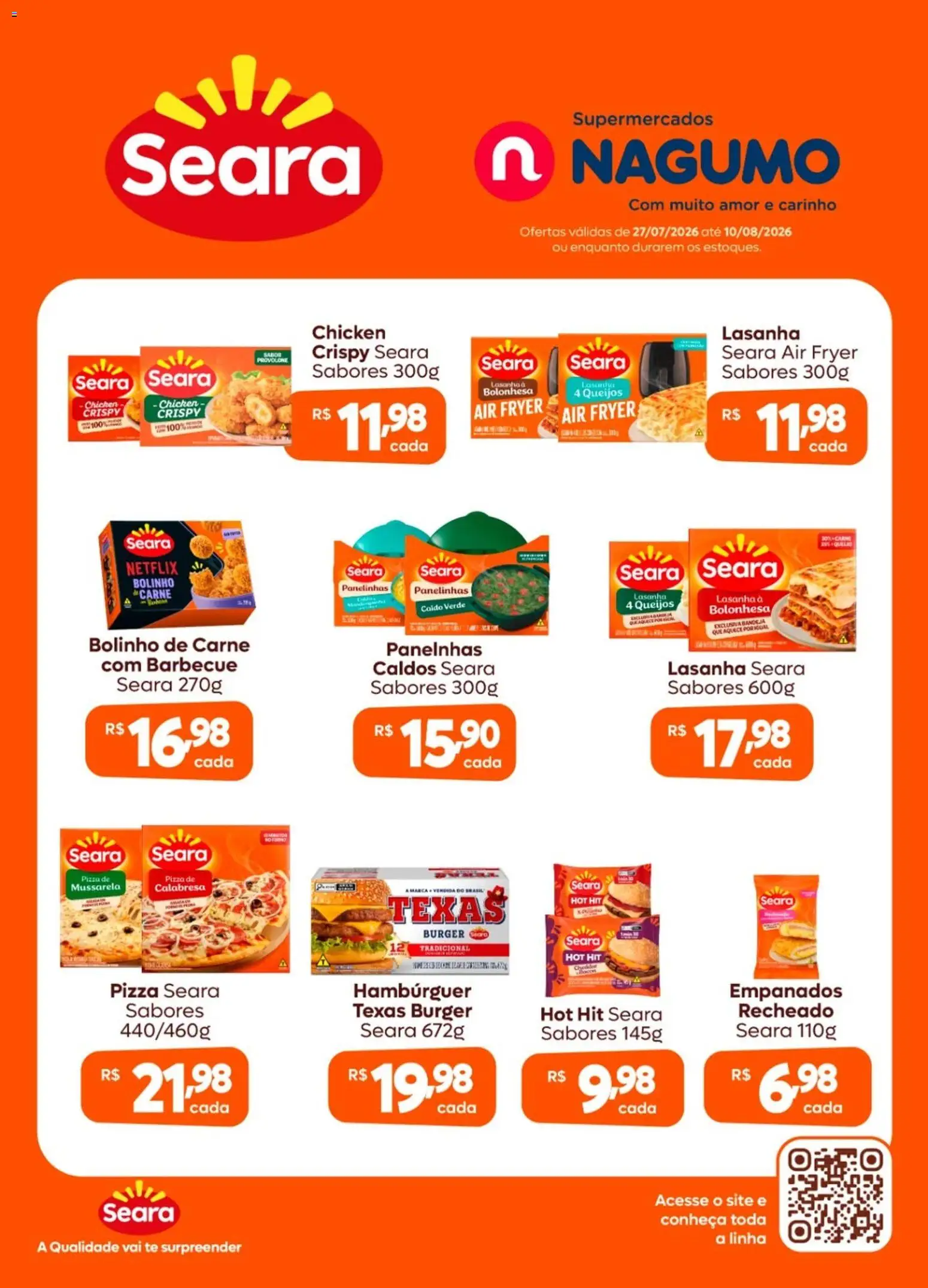 Pré-Visualização do folheto "Nagumo ofertas Seara" da loja Nagumo válido a partir de 27/07/2026