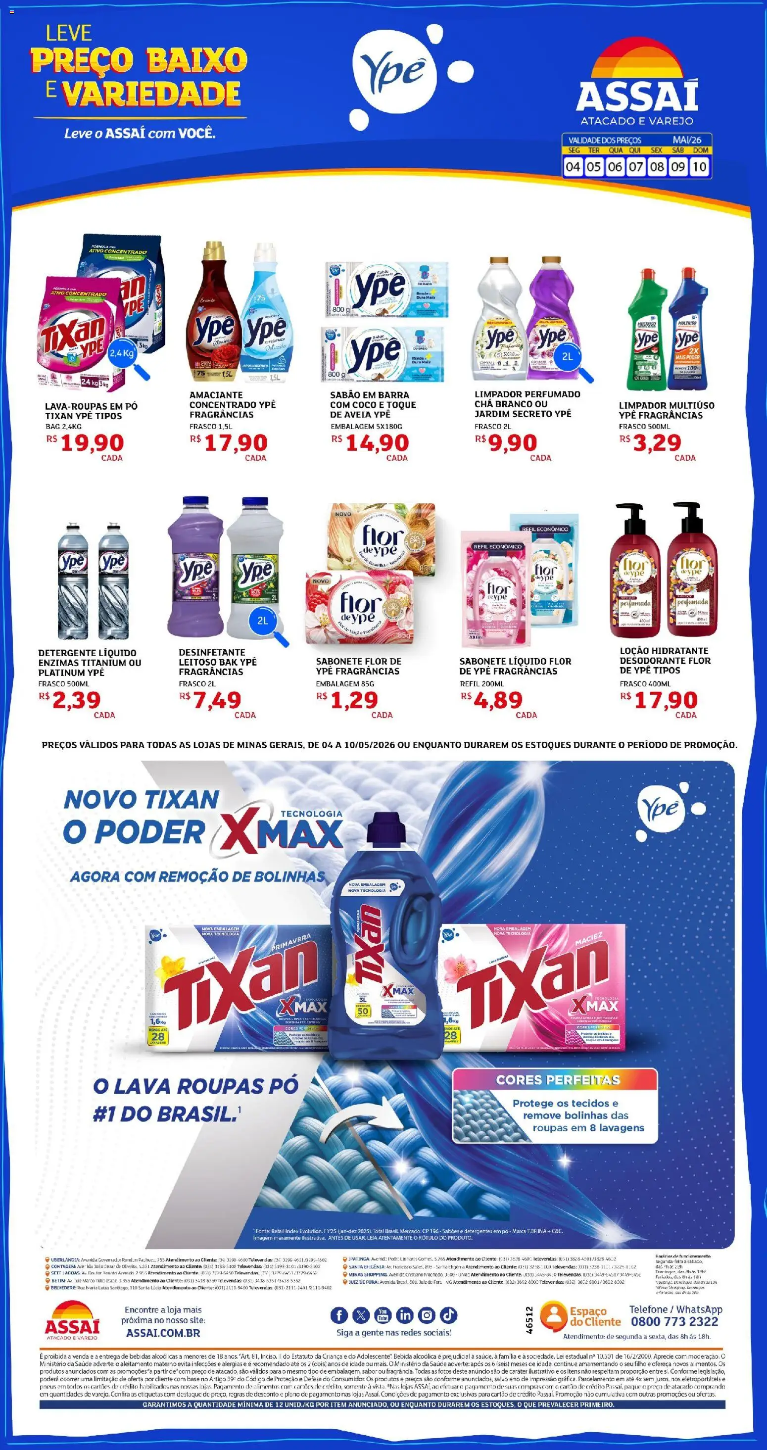 Pré-Visualização do folheto "Assaí Atacadista ofertas - MG" da loja Assaí Atacadista válido a partir de 04/05/2026