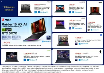 Preview of leaflet Canada Computers weekly flyer from shop Canada Computers is valid from Aug 11, 2026