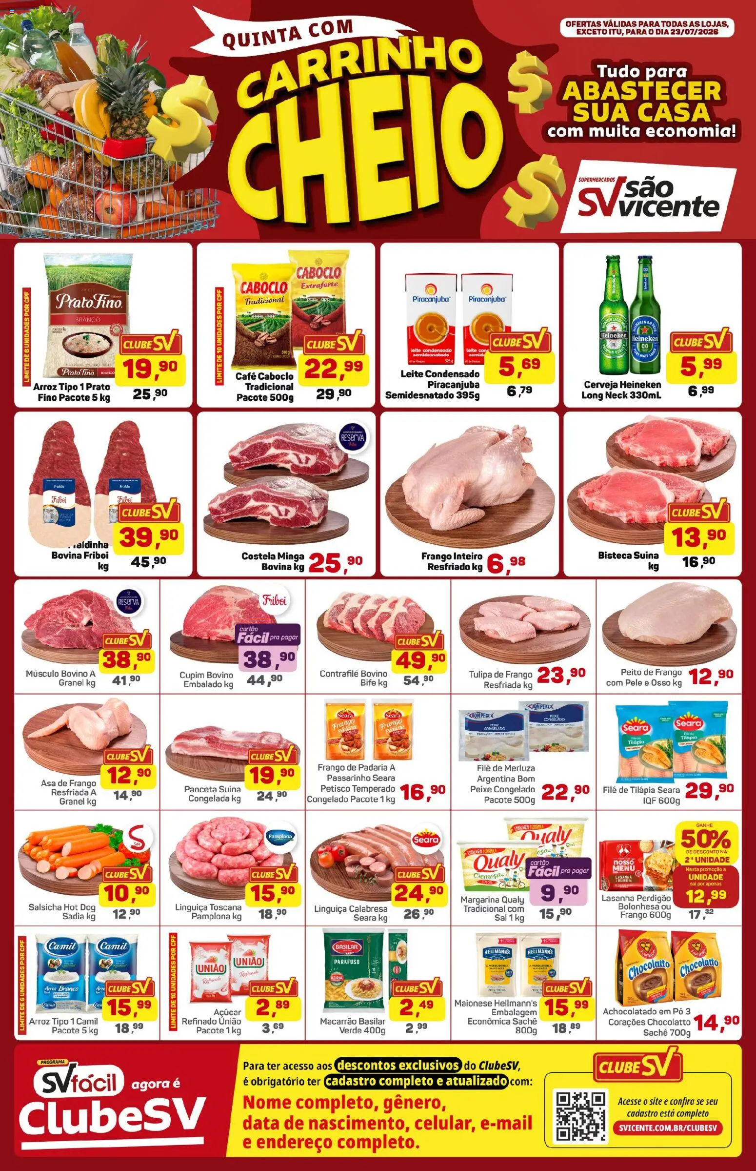 Pré-Visualização do folheto "Supermercados São Vicente - Ofertas da semana" da loja Supermercados São Vicente válido a partir de 23/07/2026