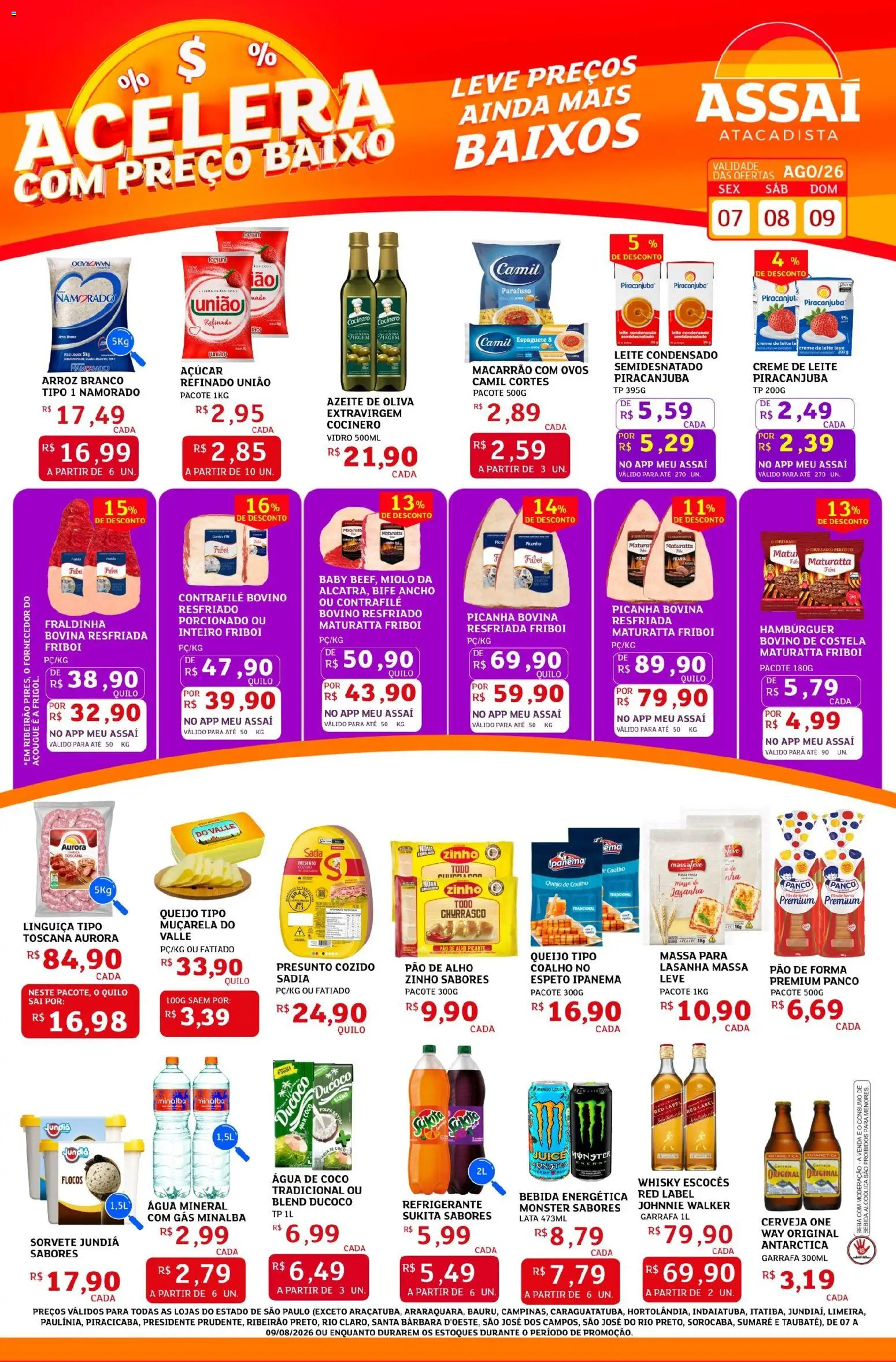 Pré-Visualização do folheto "Assaí Atacadista ofertas - SP" da loja Assaí Atacadista válido a partir de 07/08/2026