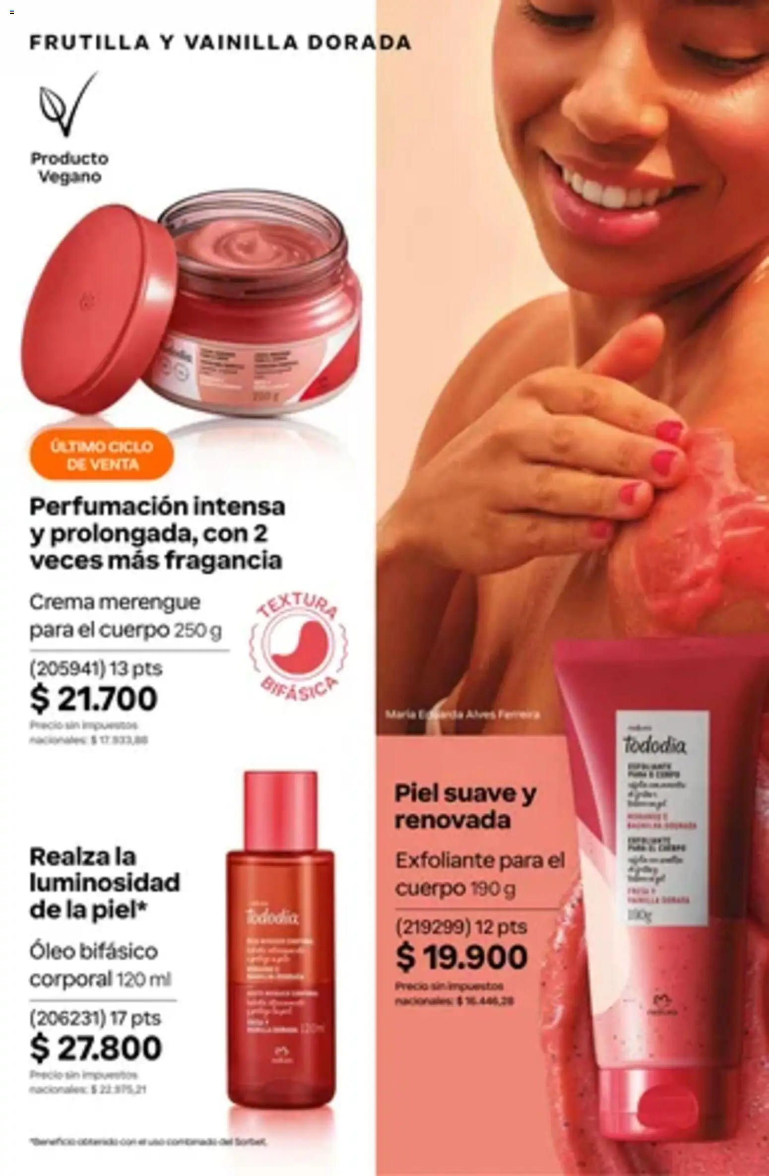 Vista previa del folleto de la tienda Natura válido desde el 01/10/2026 - Frutilla, Vainilla, Crema, Fragancia, Exfoliante