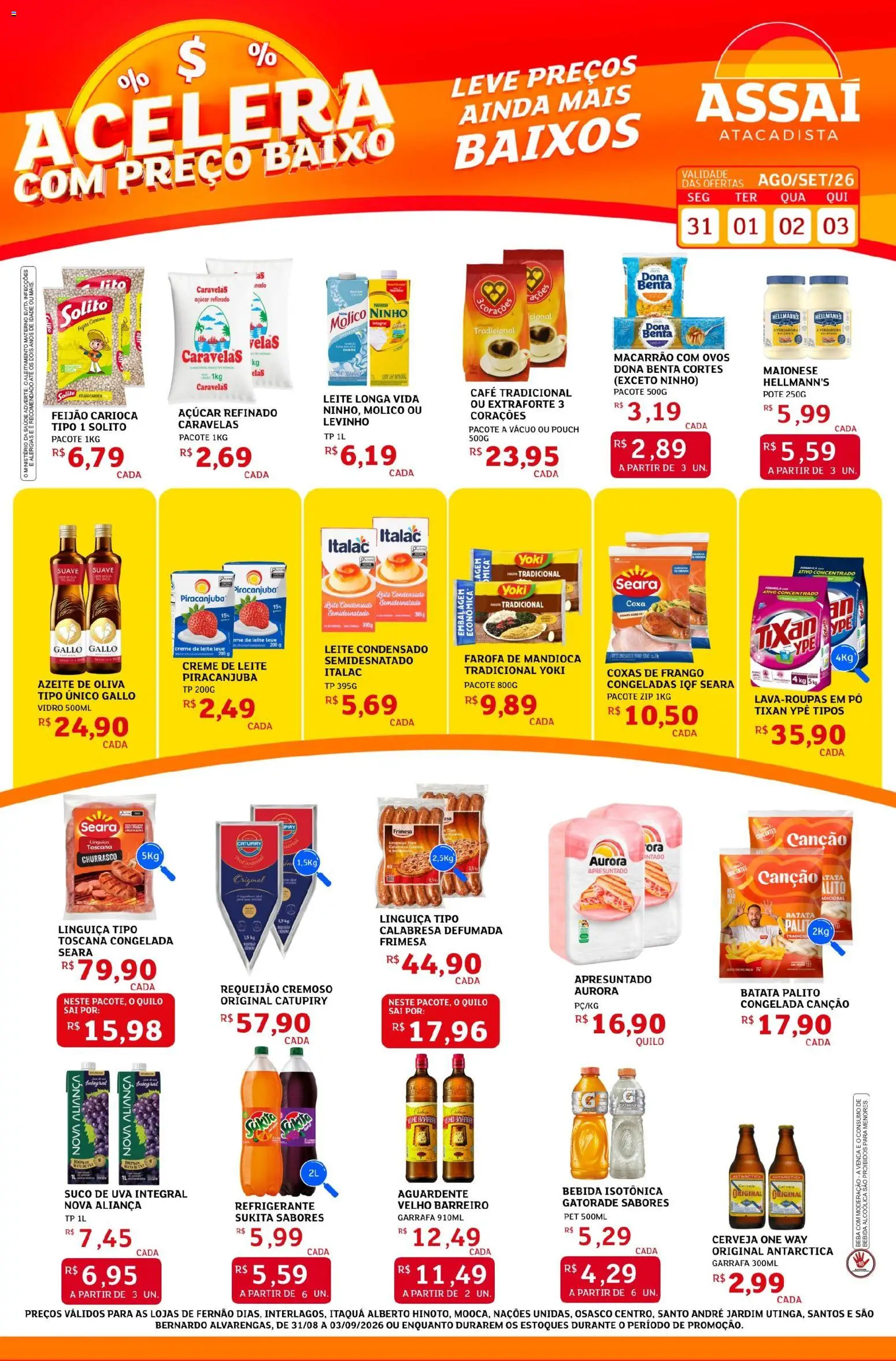 Pré-Visualização do folheto "Assaí Atacadista ofertas - SP" da loja Assaí Atacadista válido a partir de 31/08/2026