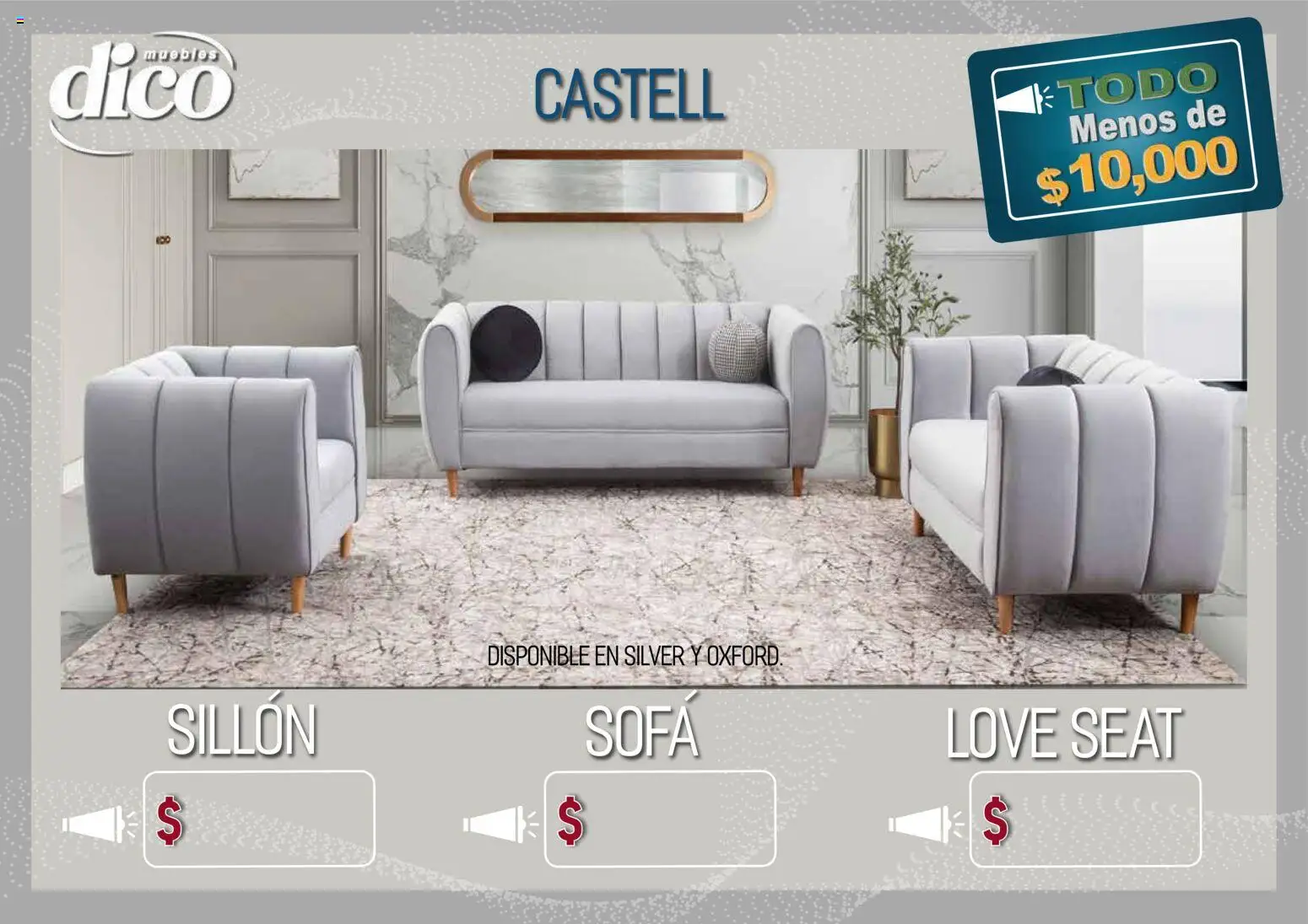 Vista previa las ofertas de la tienda Muebles Dico - Muebles Dico catálogo Todo menos de 10000 Pacifico desde el 09/04/2026 - Sillón, Sofá