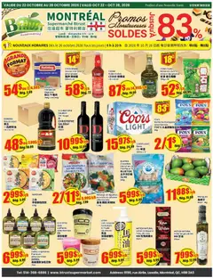 Un aperçu du dépliant Btrust Supermarket weekly flyer - Montreal du magasin Btrust Supermarket est valide à partir 22 oct. 2026