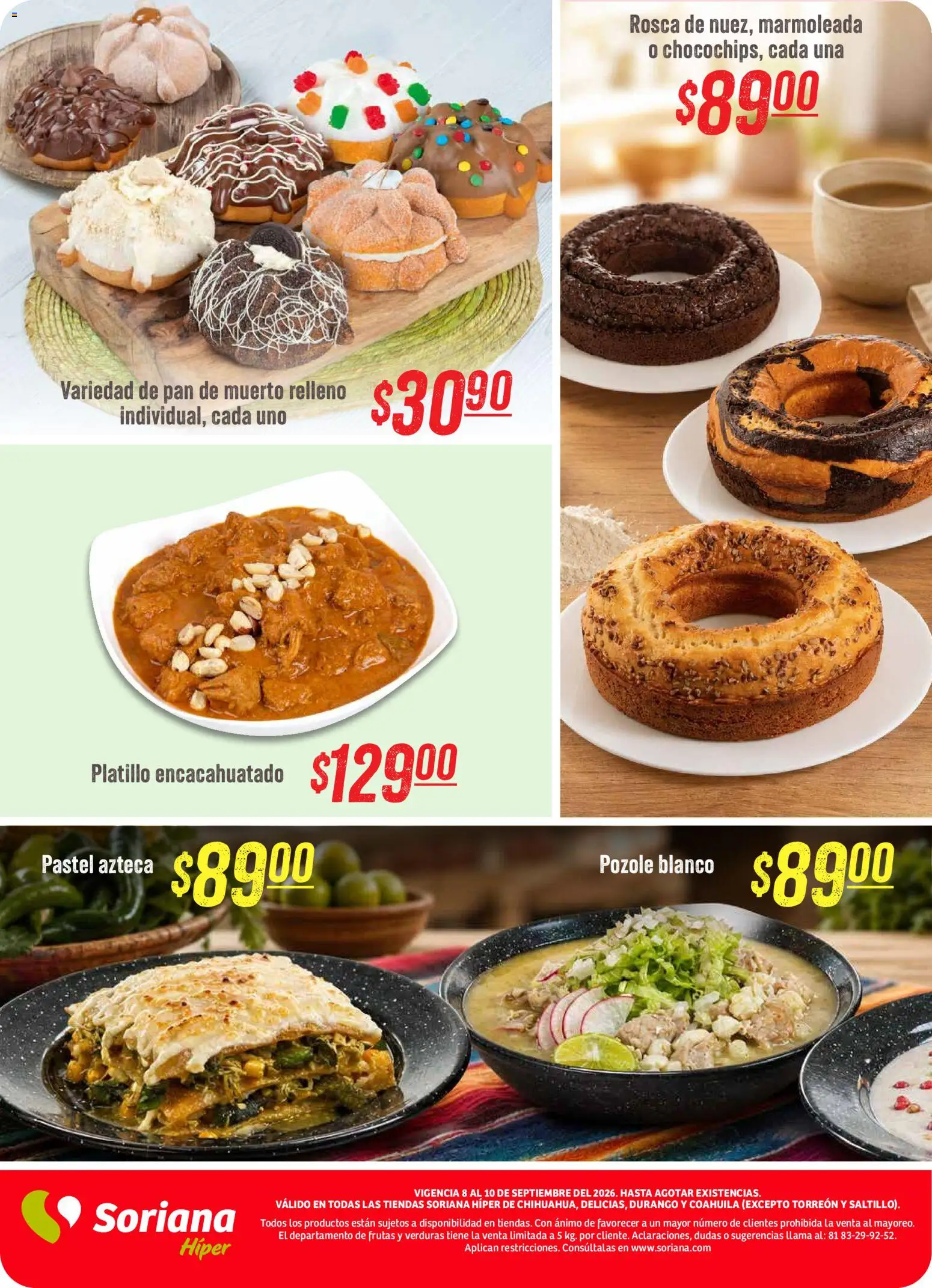 Vista previa las ofertas de la tienda Soriana - Soriana Martes y Miércoles del Campo Hiper desde el 08/09/2026 
