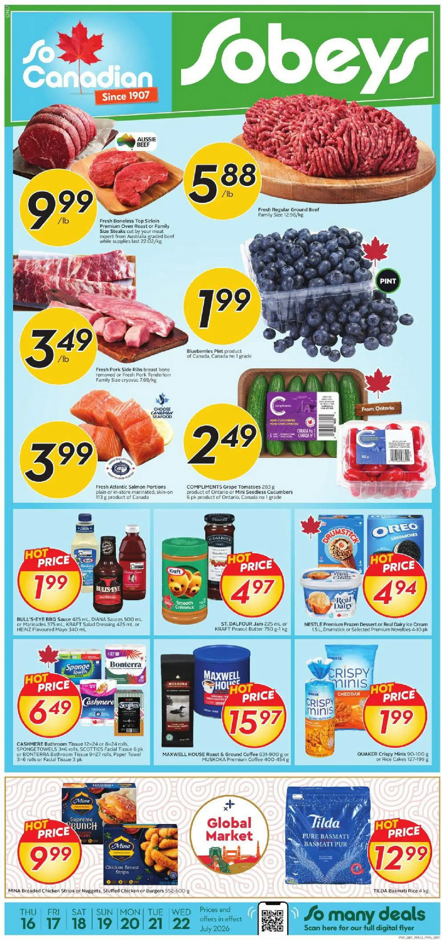 Preview of leaflet Sobeys weekly flyer / circulaire from shop Sobeys is valid from Jul 16, 2026