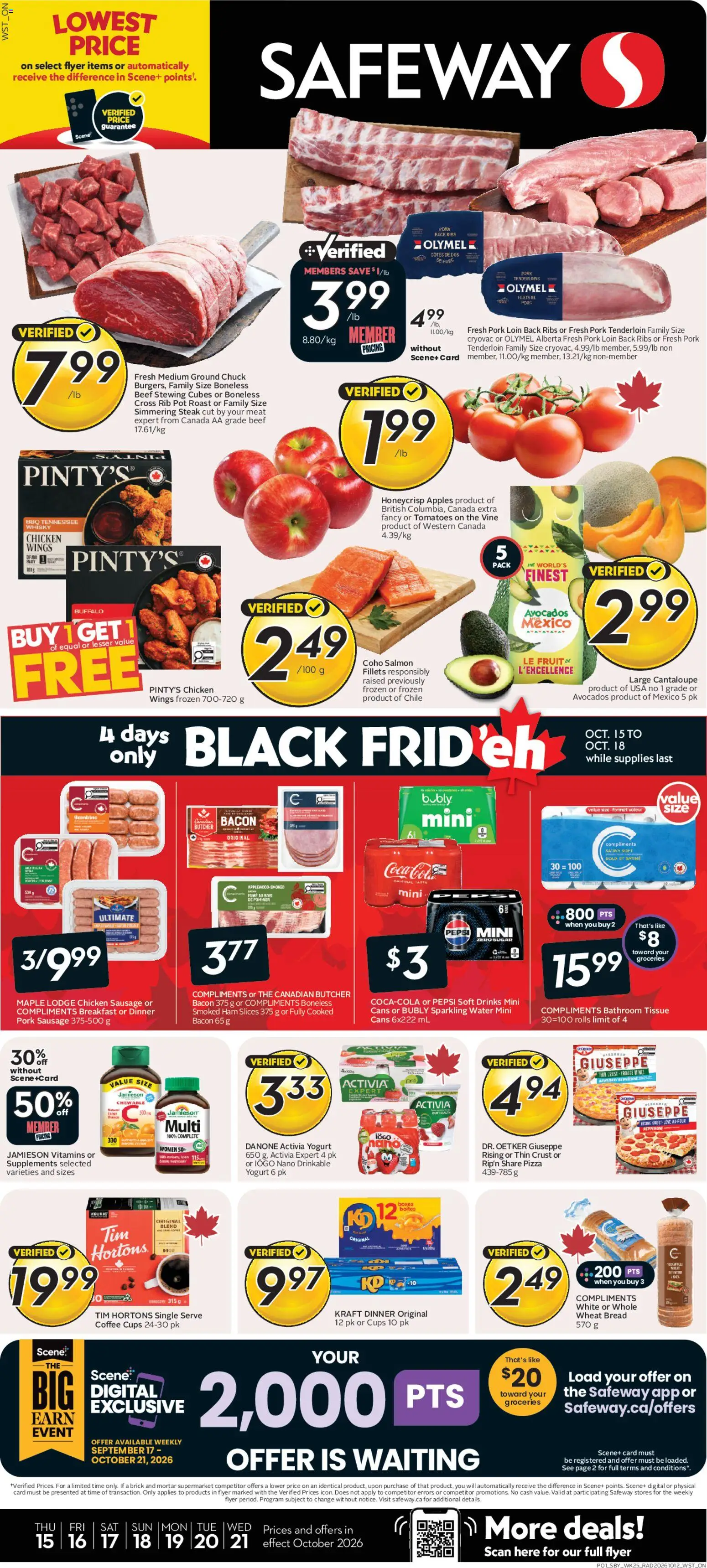 Preview of leaflet Safeway weekly flyer / circulaire from shop Safeway is valid from Oct 15, 2026