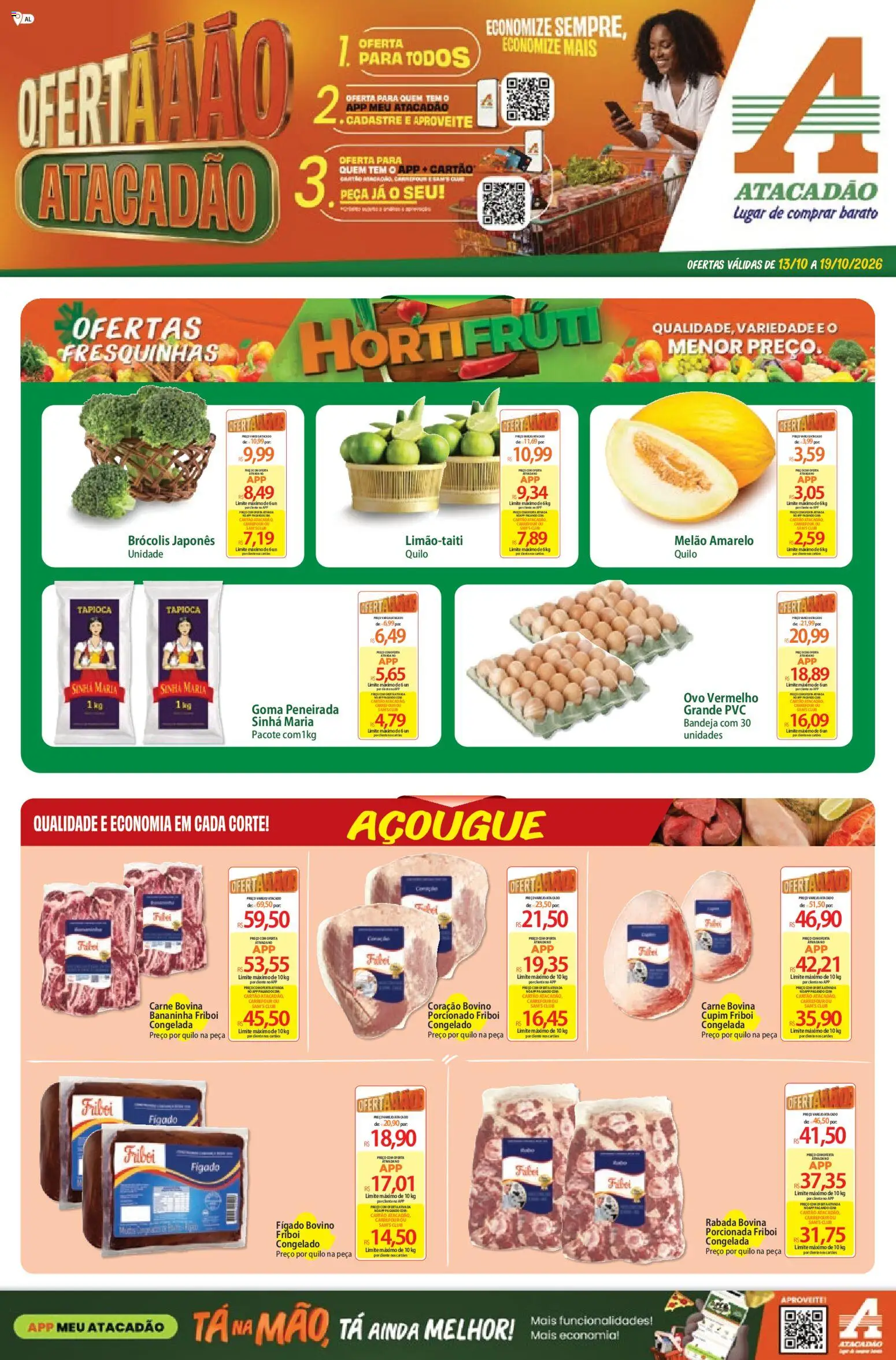 Pré-Visualização do folheto "Atacadão ofertas - AL" da loja Atacadão válido a partir de 13/10/2026