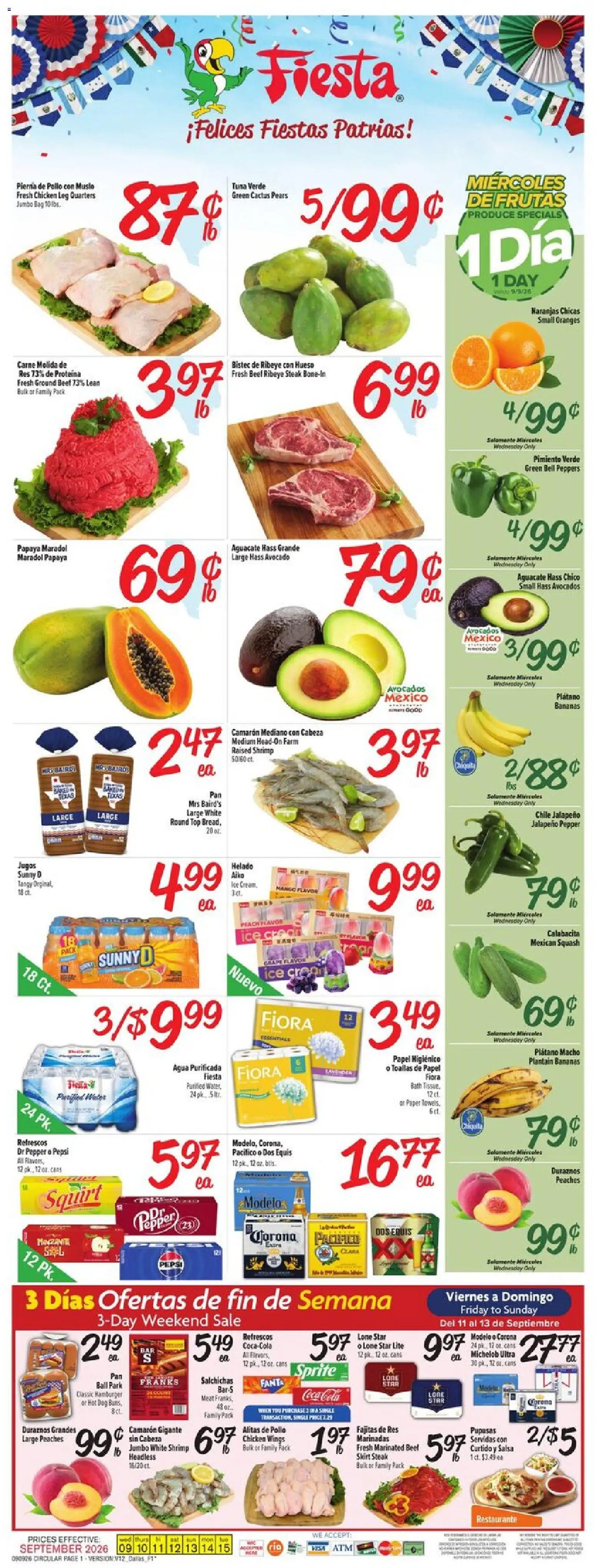 Ad Preview of Fiesta Mart Fiesta Mart Weekly Ad from 09/09/2026