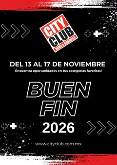 Vista previa las ofertas de la tienda City Club - City Club Buen Fin aviso desde el 16/10/2026 