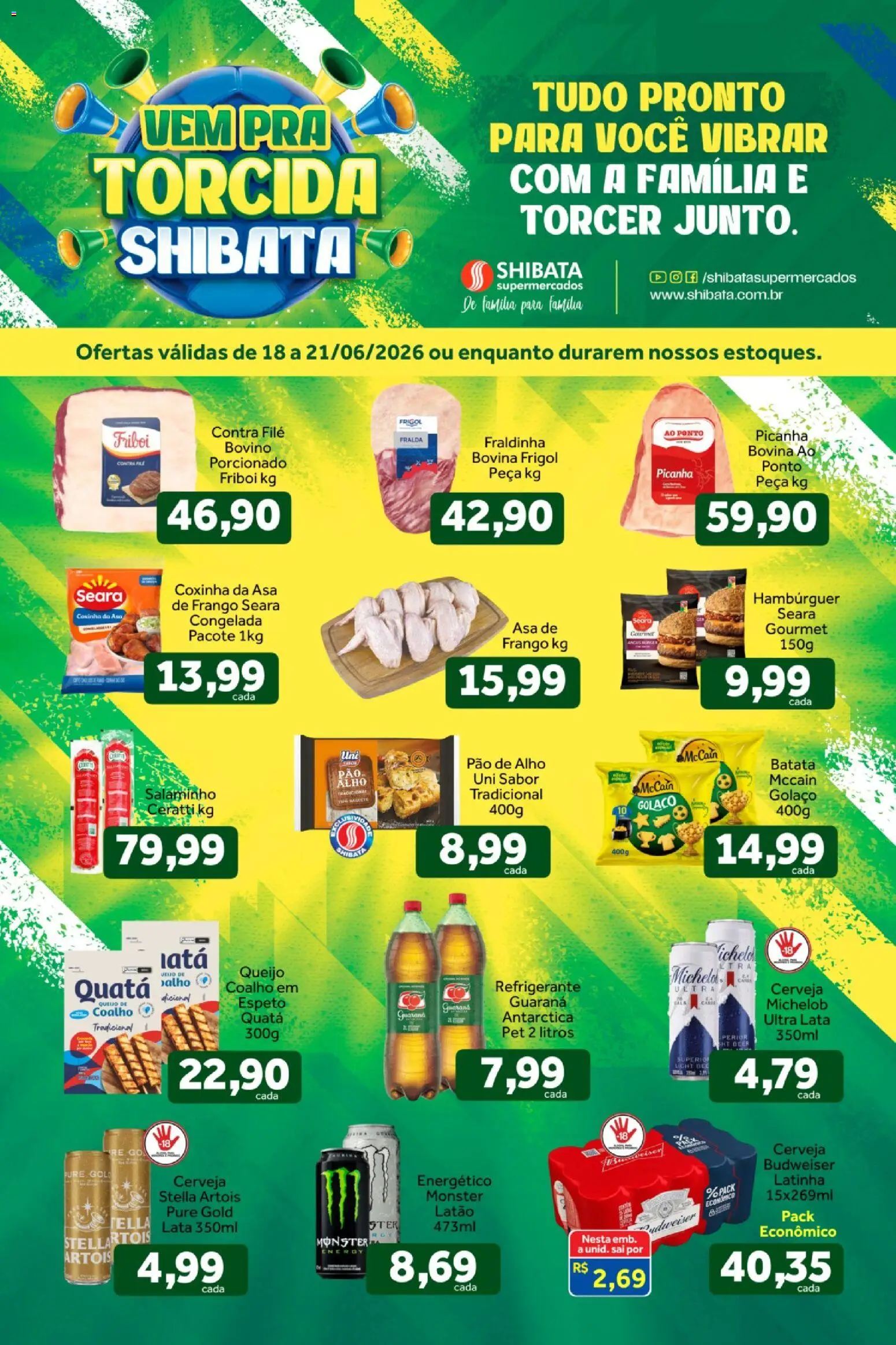 Pré-Visualização do folheto "Shibata ofertas Copa do Mundo" da loja Shibata válido a partir de 18/06/2026