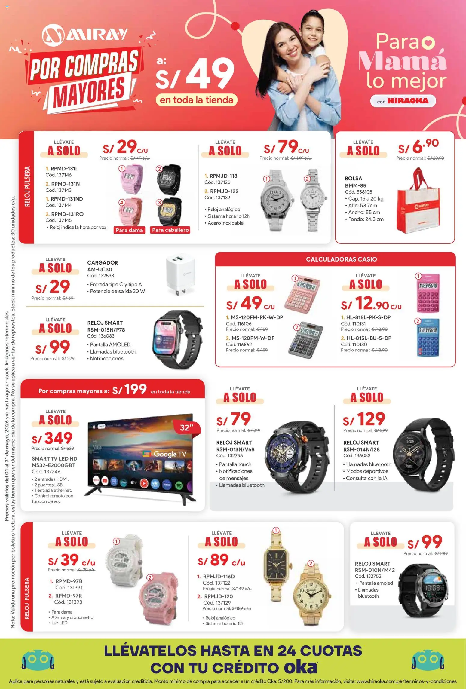 Vista previa de Hiraoka - Para Mamá Lo Mejor de la tienda Hiraoka válido desde 01/05/2026