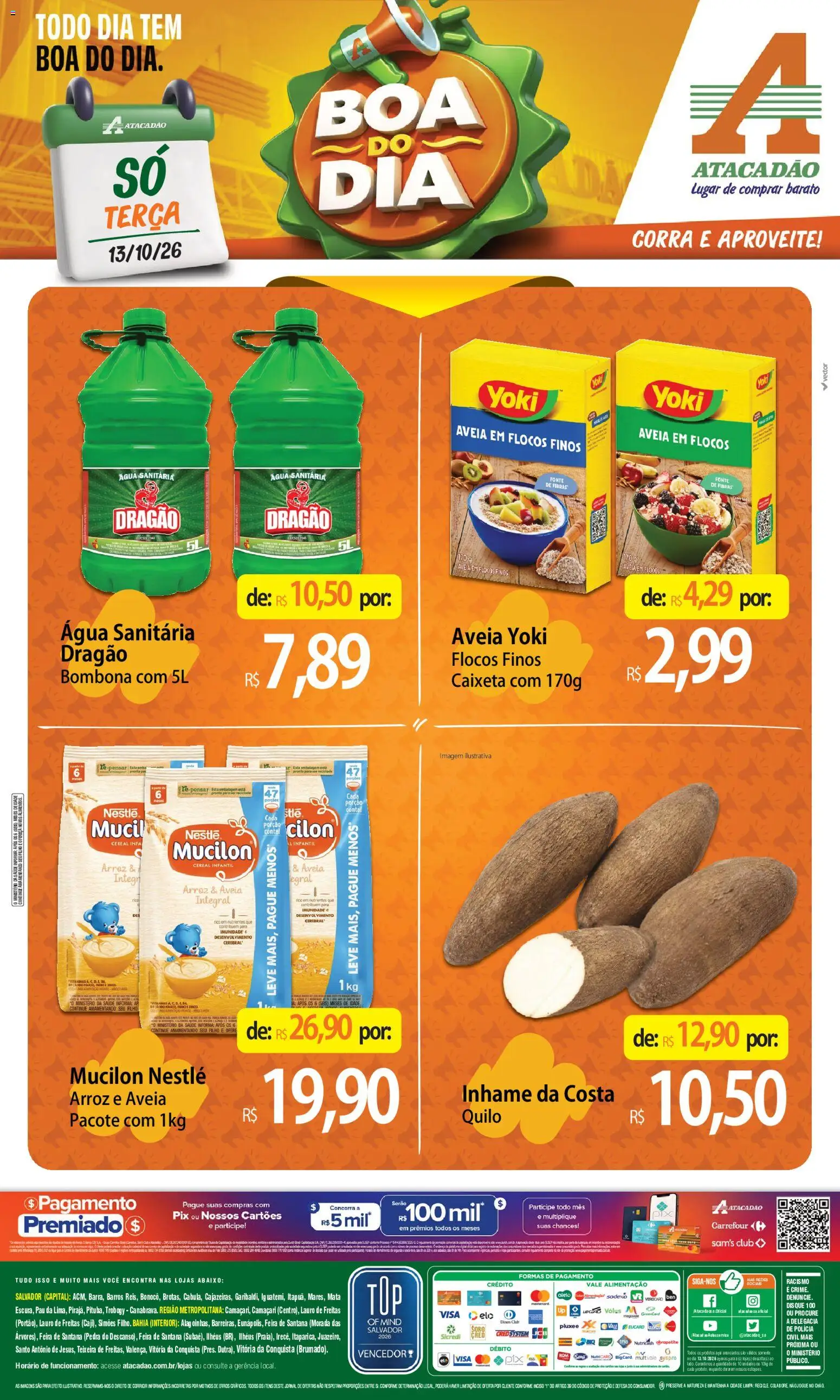 Pré-Visualização do folheto "Atacadão ofertas - BA" da loja Atacadão válido a partir de 13/10/2026