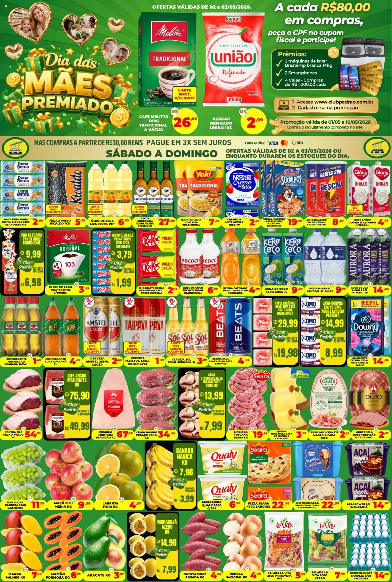 Pré-Visualização do folheto "Supermercado Padrão - Ofertas da semana" da loja Supermercado Padrão válido a partir de 02/05/2026