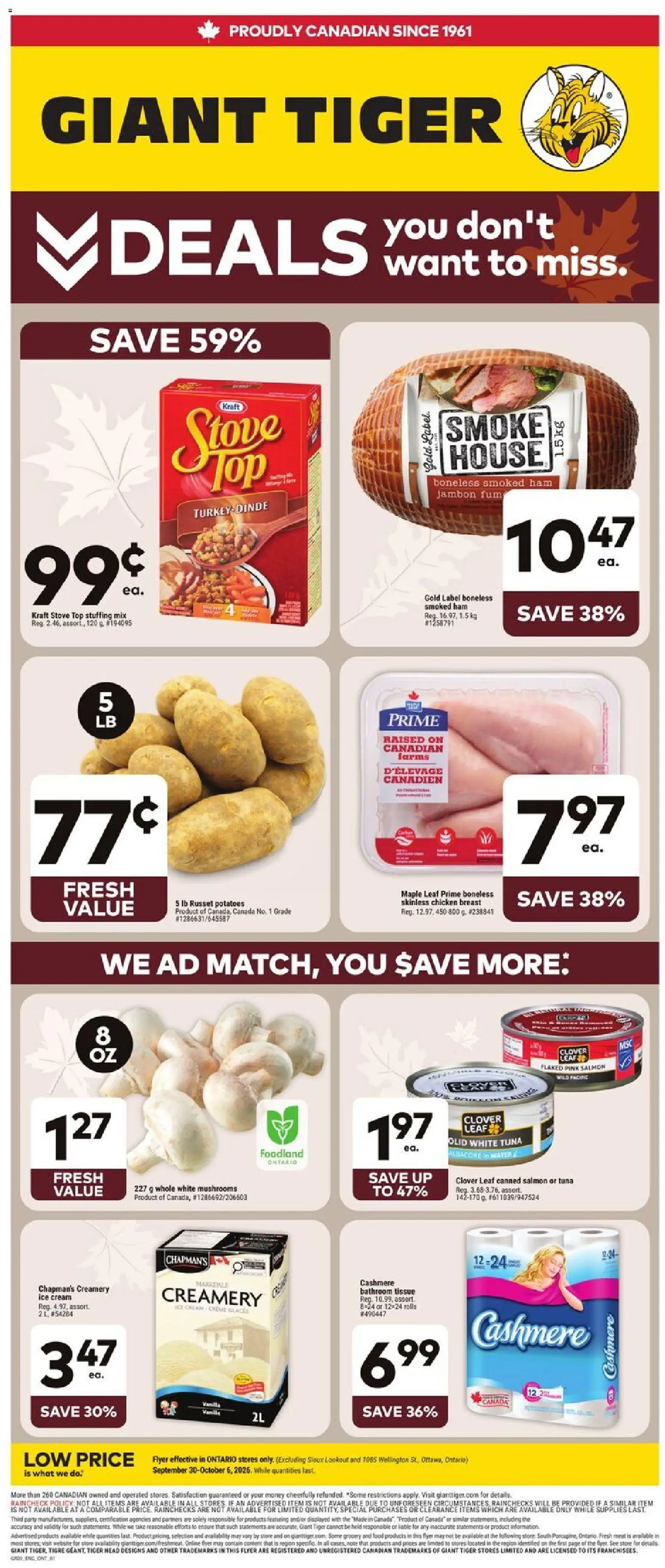 Preview of leaflet Weekly Flyer from shop Giant Tiger is valid from Sep 30, 2026