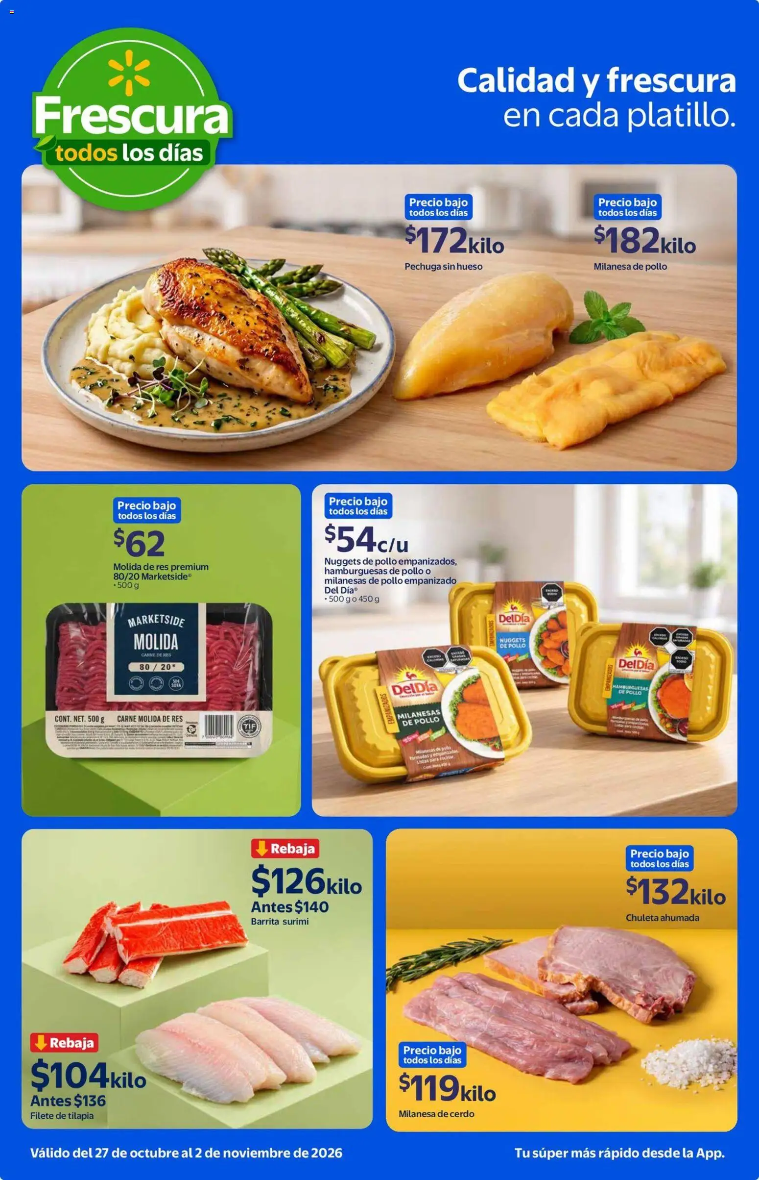 Vista previa las ofertas de la tienda Walmart - Walmart folleto Calidad y frescura a precios bajos todos los días. desde el 27/10/2026 