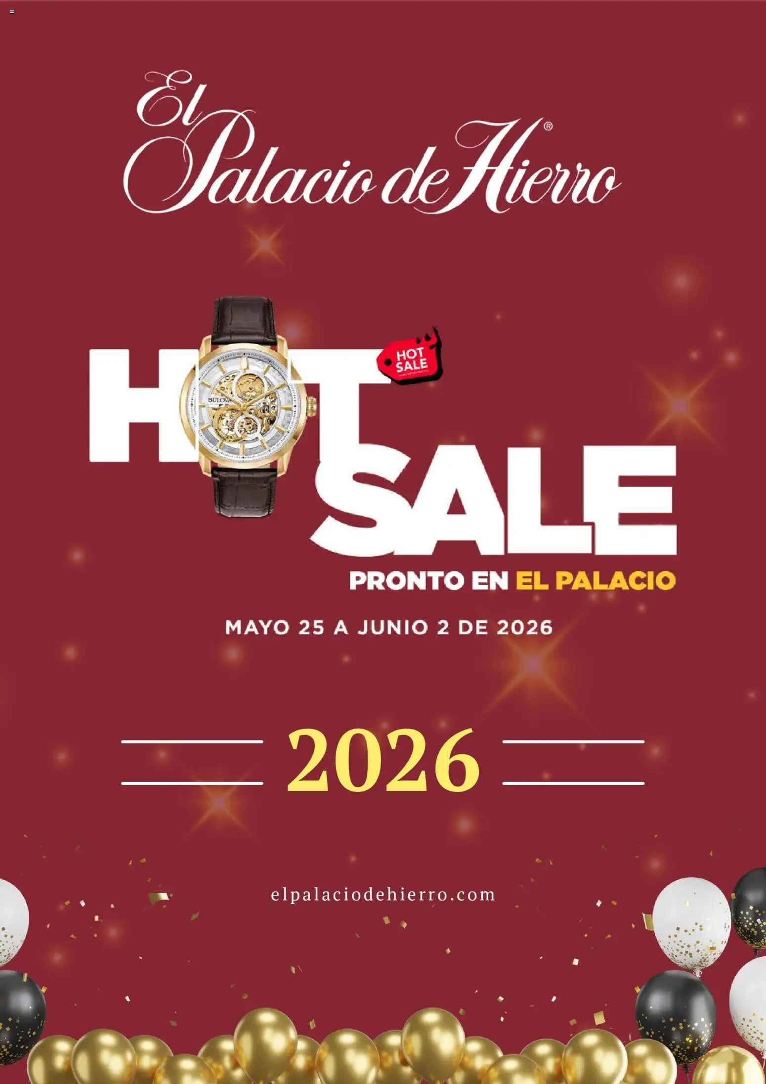 Vista previa las ofertas de la tienda Palacio De Hierro - Palacio De Hierro Hot Sale aviso desde el 05/05/2026 