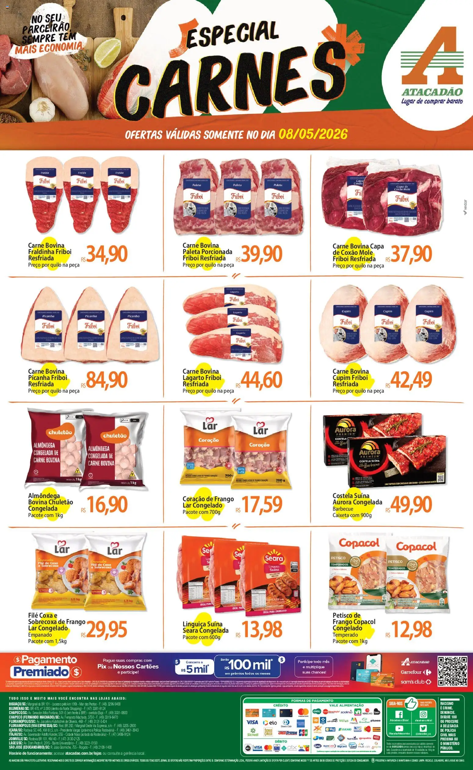 Pré-Visualização do folheto "Atacadão ofertas - SC" da loja Atacadão válido a partir de 08/05/2026