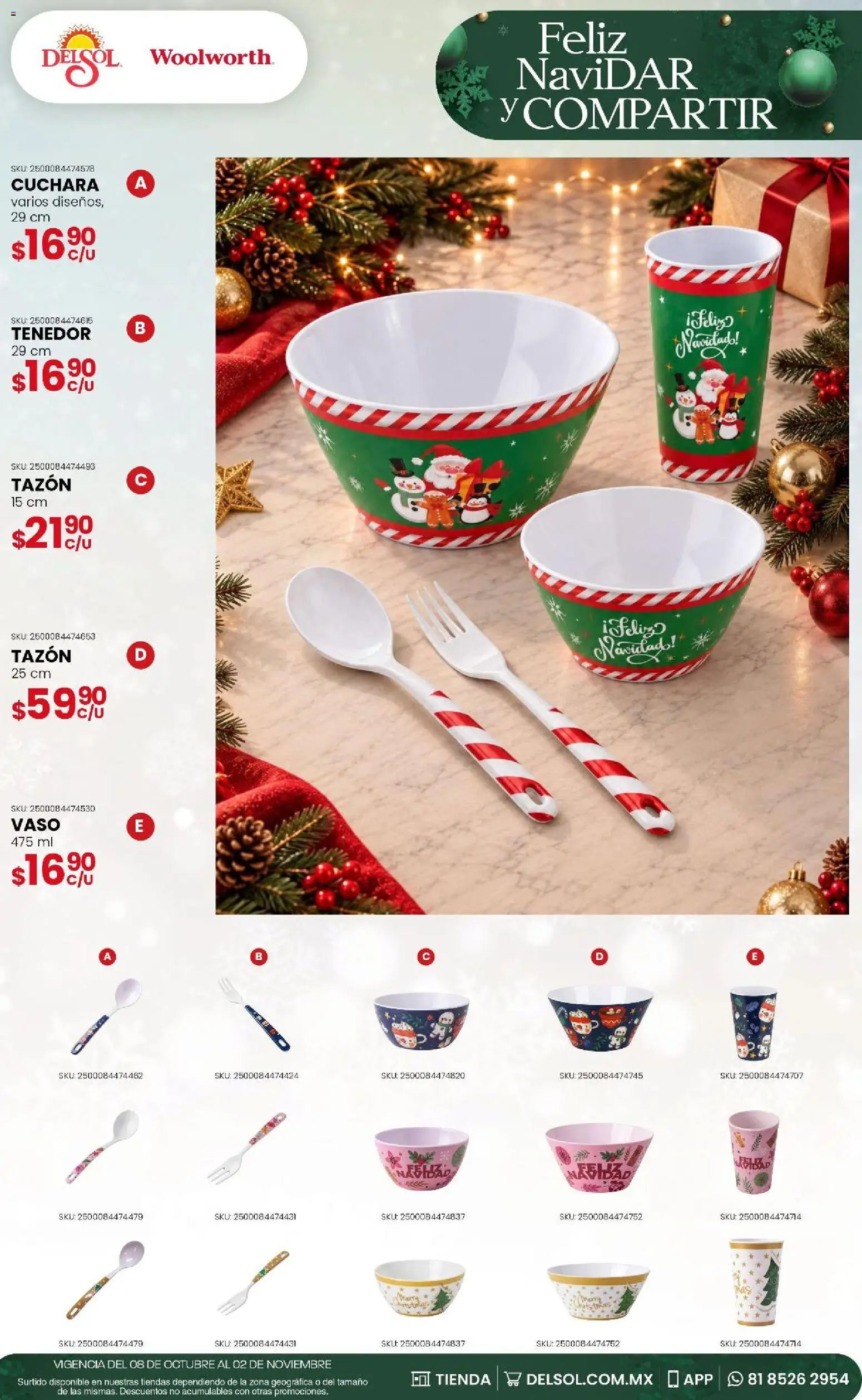 Vista previa las ofertas de la tienda Del Sol y Woolworth - Del Sol y Woolworth - Feliz NaviDar y Compartir desde el 08/10/2026 