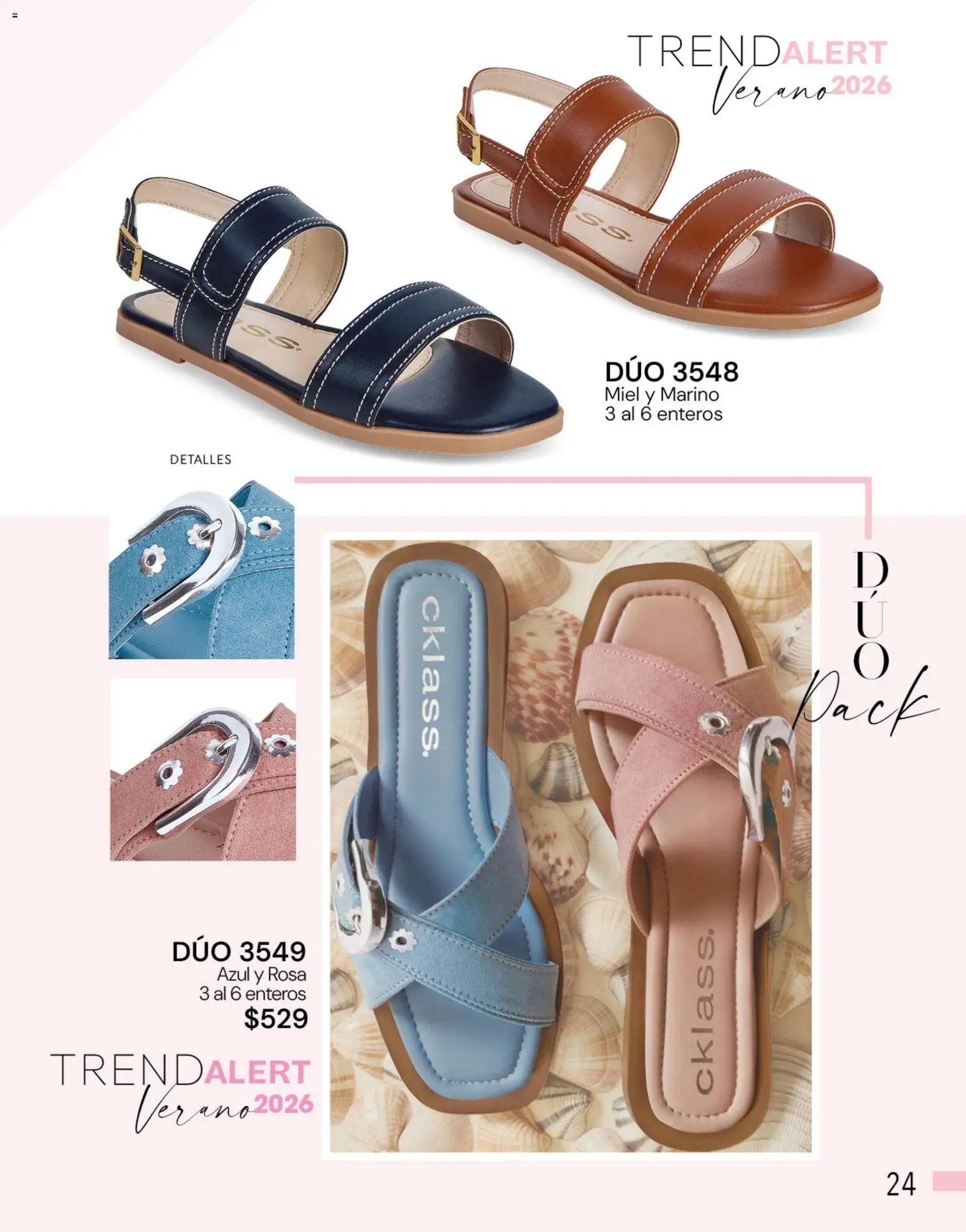 Vista previa las ofertas de la tienda Cklass - Cklass catálogo Novedades de verano calzado desde el 01/05/2026 - Miel