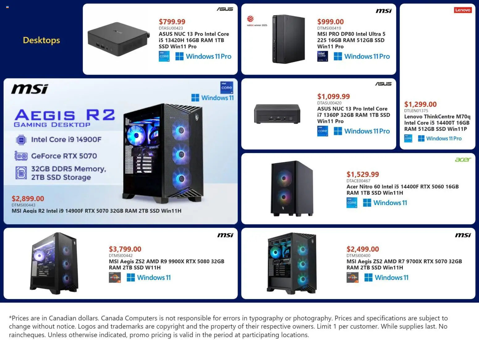 Preview of leaflet Canada Computers weekly flyer from shop Canada Computers is valid from May 08, 2026