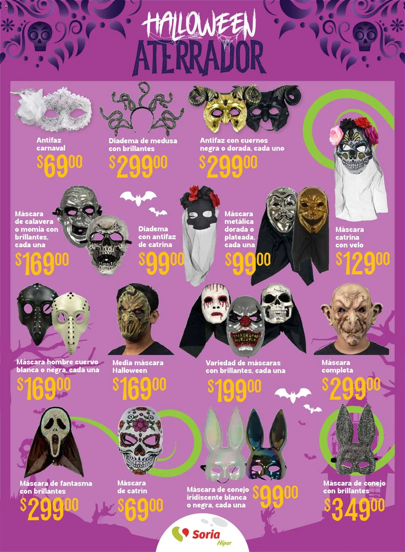 Vista previa las ofertas de la tienda Soriana - Soriana Halloween y Día de muertos Híper Nacional desde el 08/09/2026 