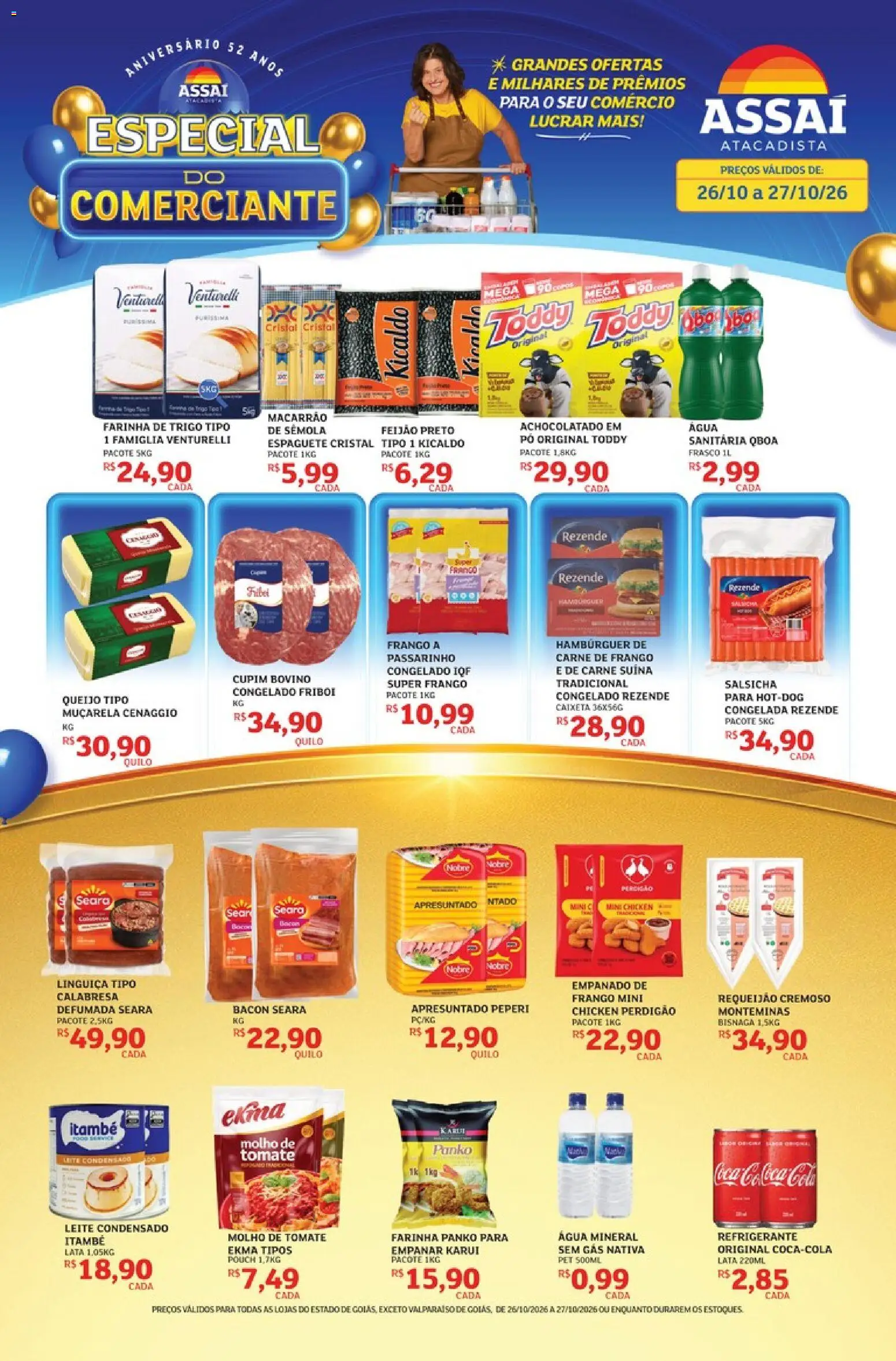 Pré-Visualização do folheto "Assaí Atacadista ofertas - GO" da loja Assaí Atacadista válido a partir de 26/10/2026