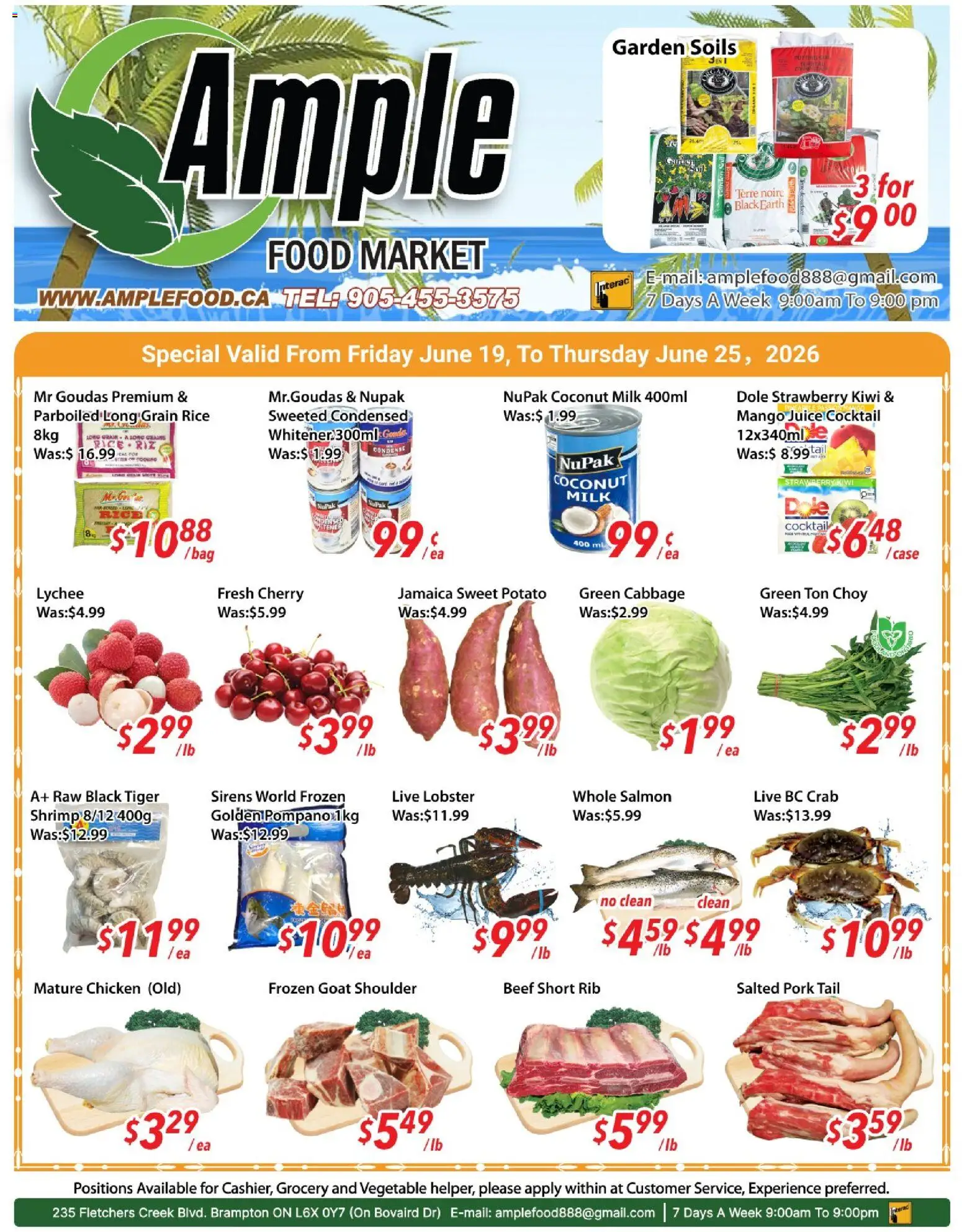 Preview of leaflet Ample Food Market weekly flyer / circulaire from shop Ample Food Market is valid from Jun 19, 2026