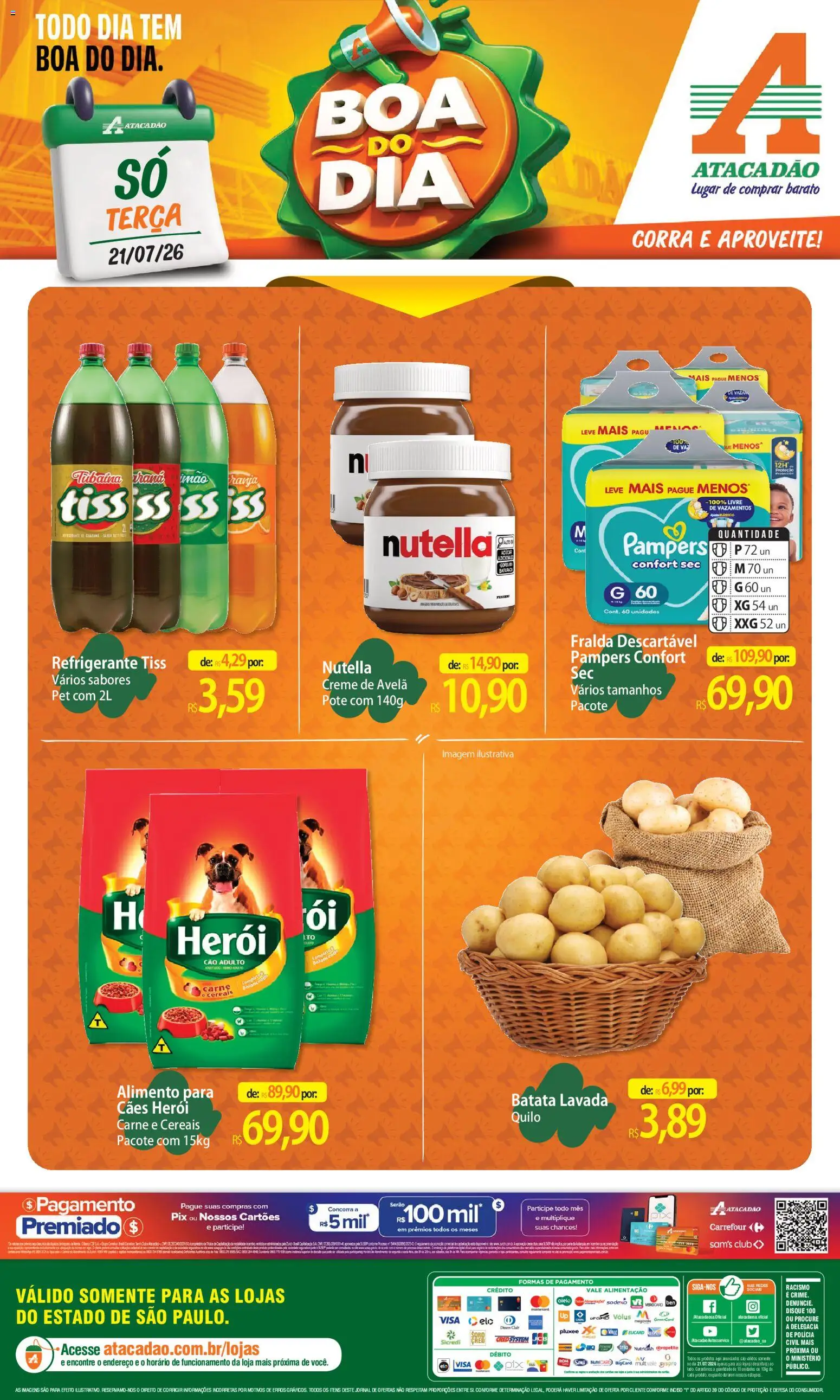 Pré-Visualização do folheto "Atacadão ofertas - SP" da loja Atacadão válido a partir de 21/07/2026