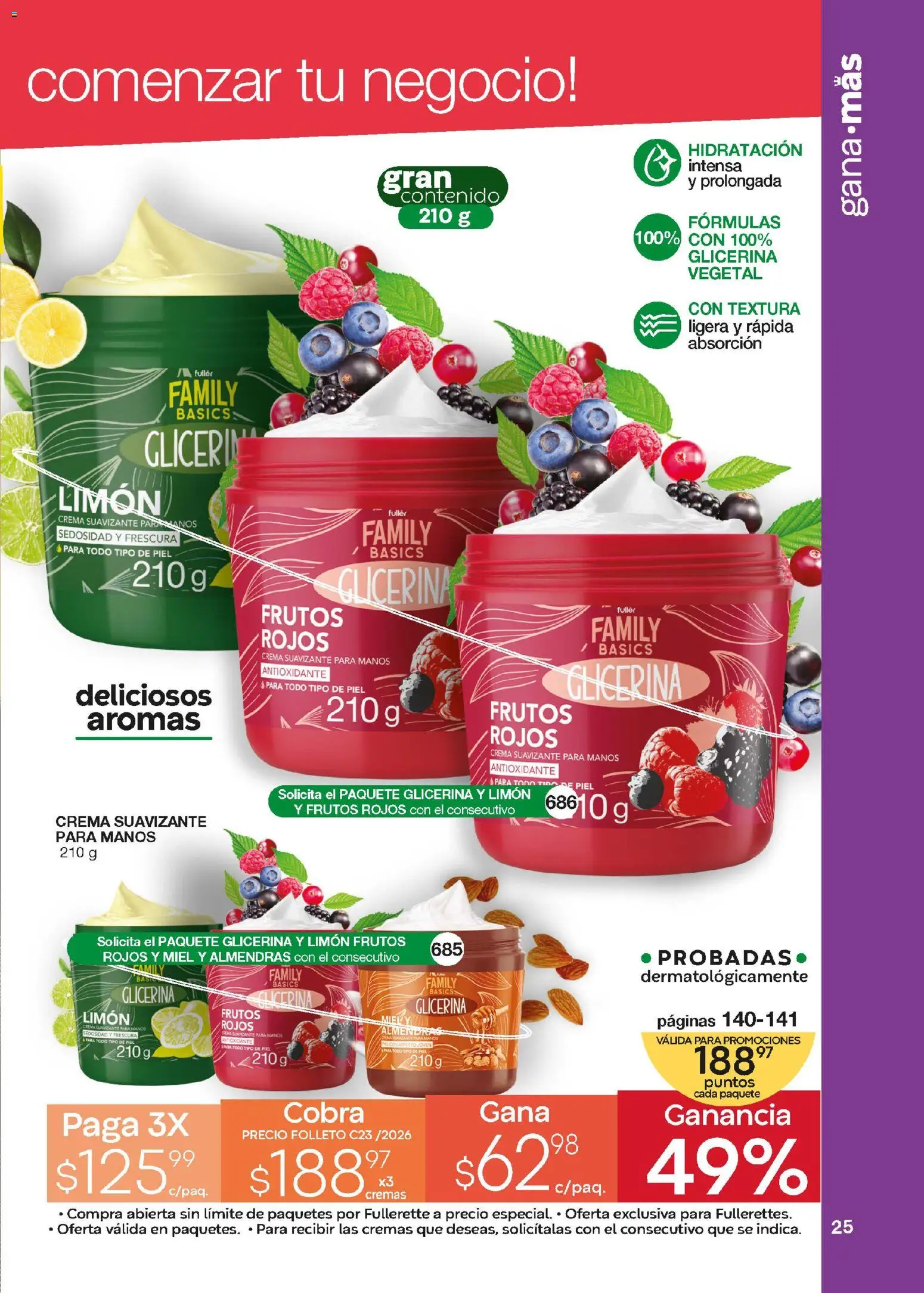 Vista previa las ofertas de la tienda Fuller - Revista Gana Más C23 desde el 18/02/2026 - Limón, Crema, Miel, Almendras, Suavizante